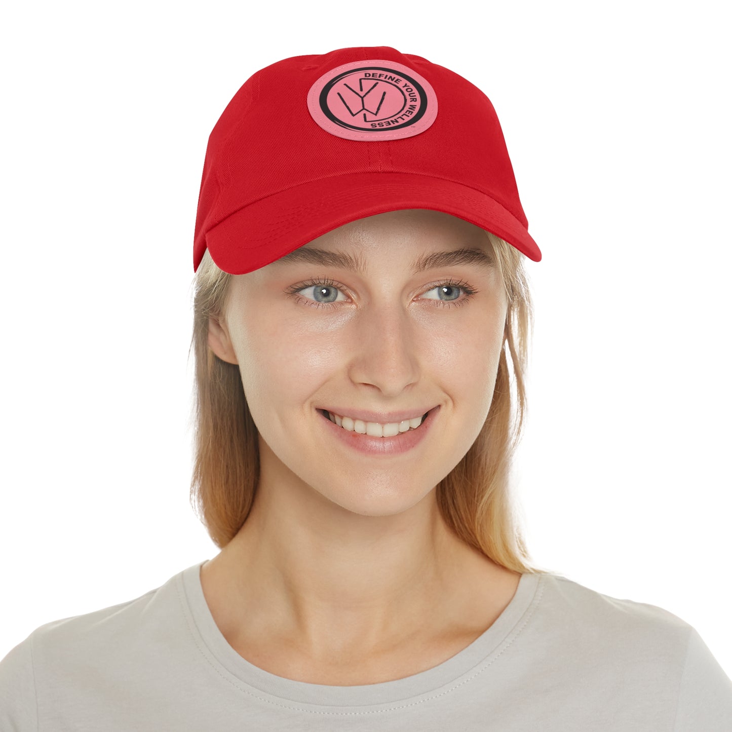 Define Your Wellness - Dad Hat with Leather Patch (Round) - 9 color combinations