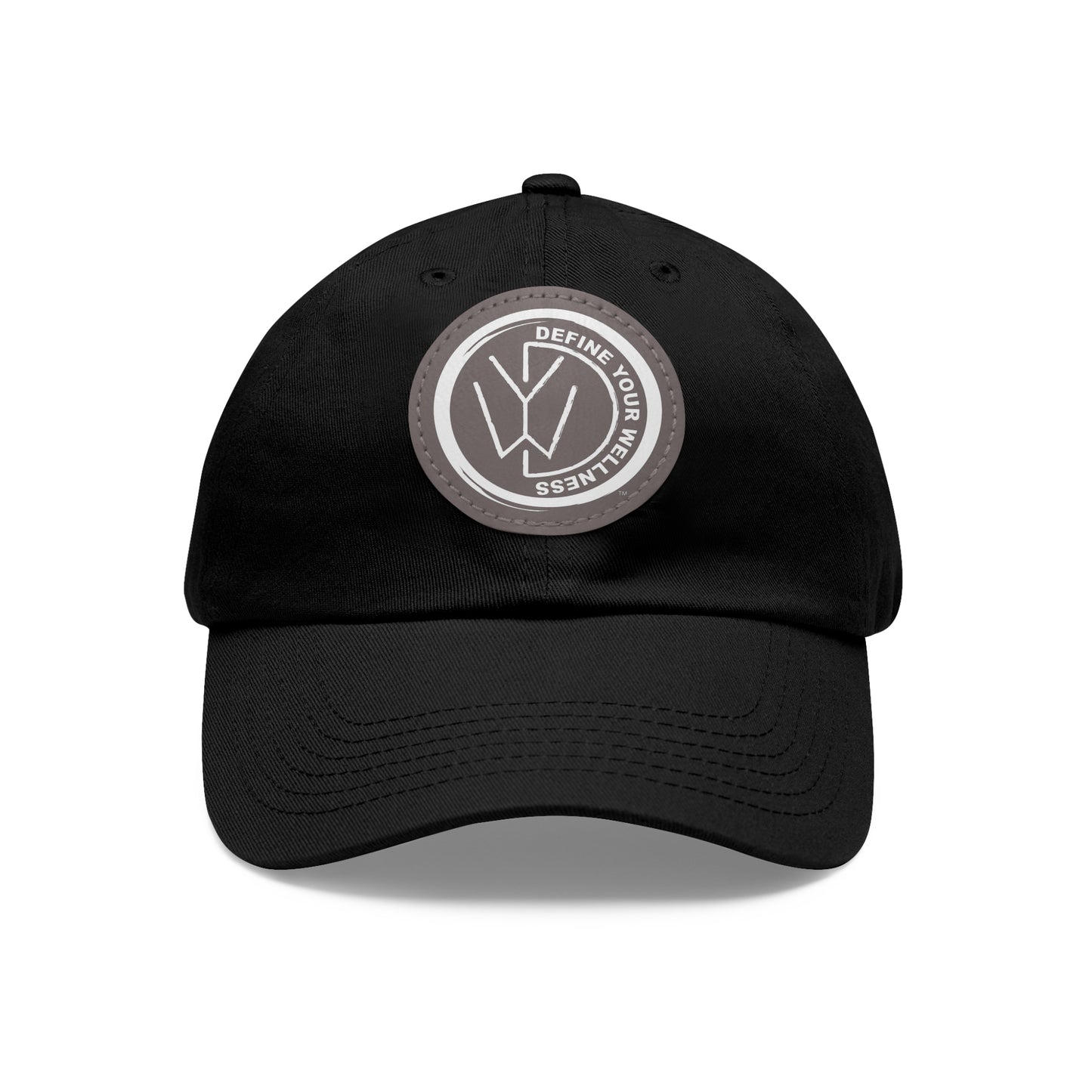 Define Your Wellness - Dad Hat with Leather Patch (Round) - 18 color combinations