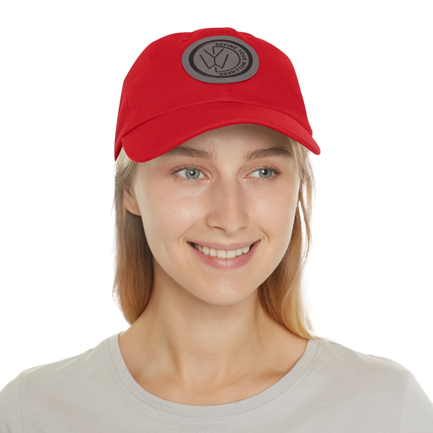 Define Your Wellness - Dad Hat with Leather Patch (Round) - 9 color combinations