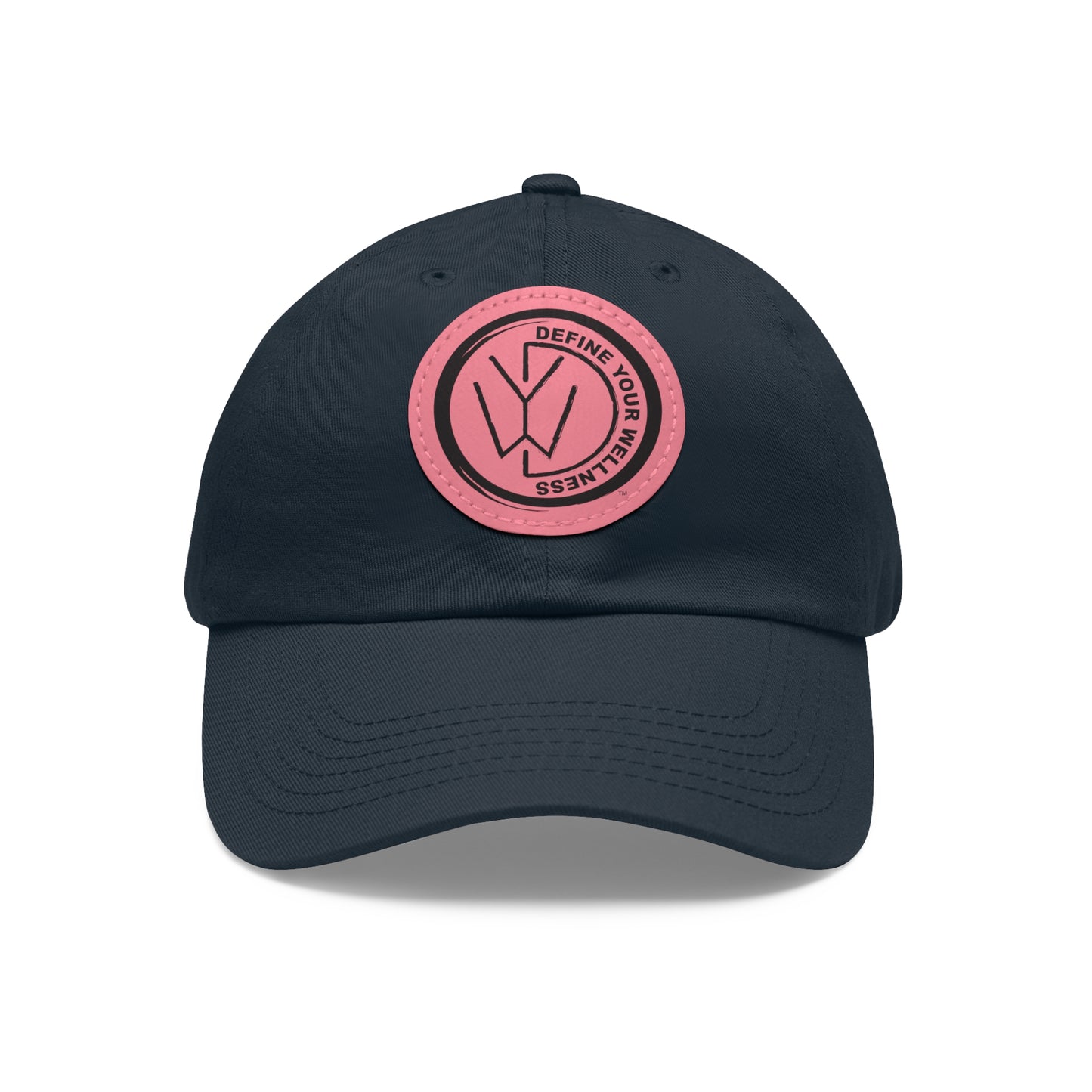 Define Your Wellness - Dad Hat with Leather Patch (Round) - 9 color combinations