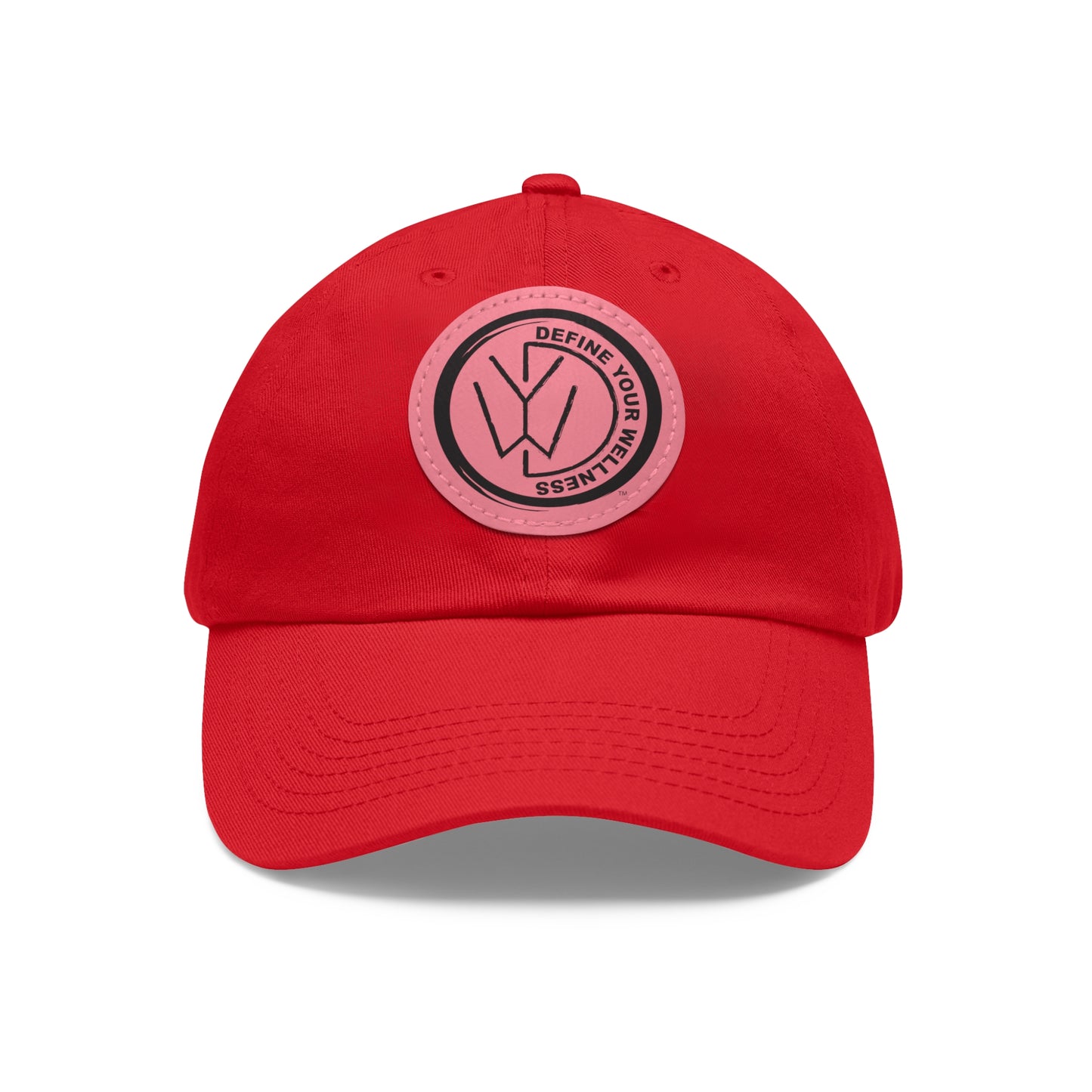 Define Your Wellness - Dad Hat with Leather Patch (Round) - 9 color combinations