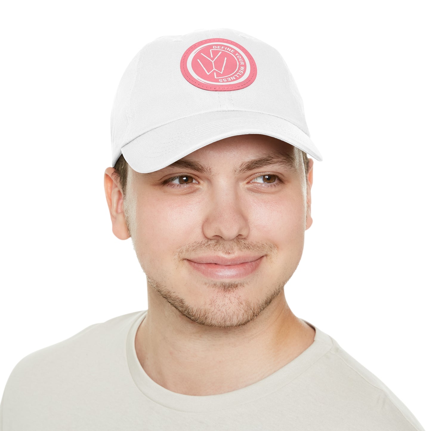 Define Your Wellness - Dad Hat with Leather Patch (Round) - 18 color combinations