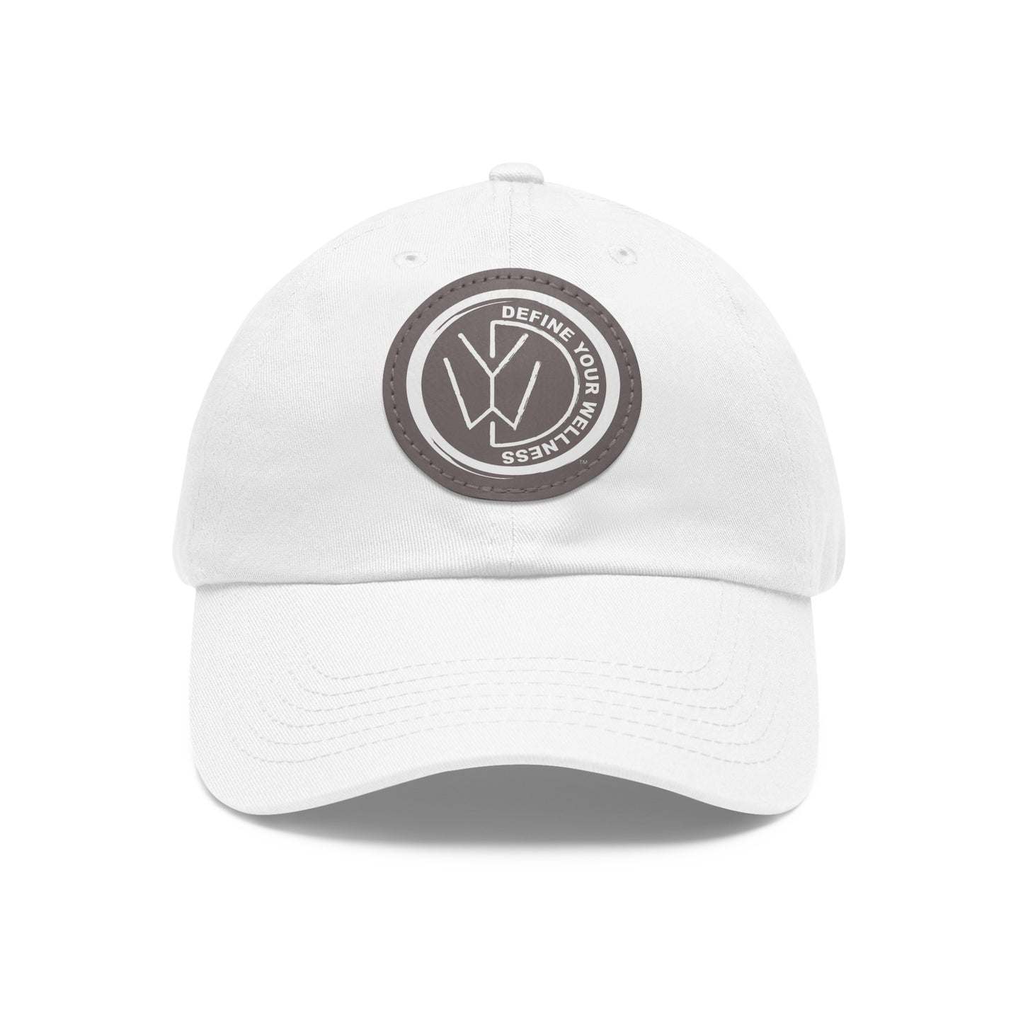 Define Your Wellness - Dad Hat with Leather Patch (Round) - 18 color combinations