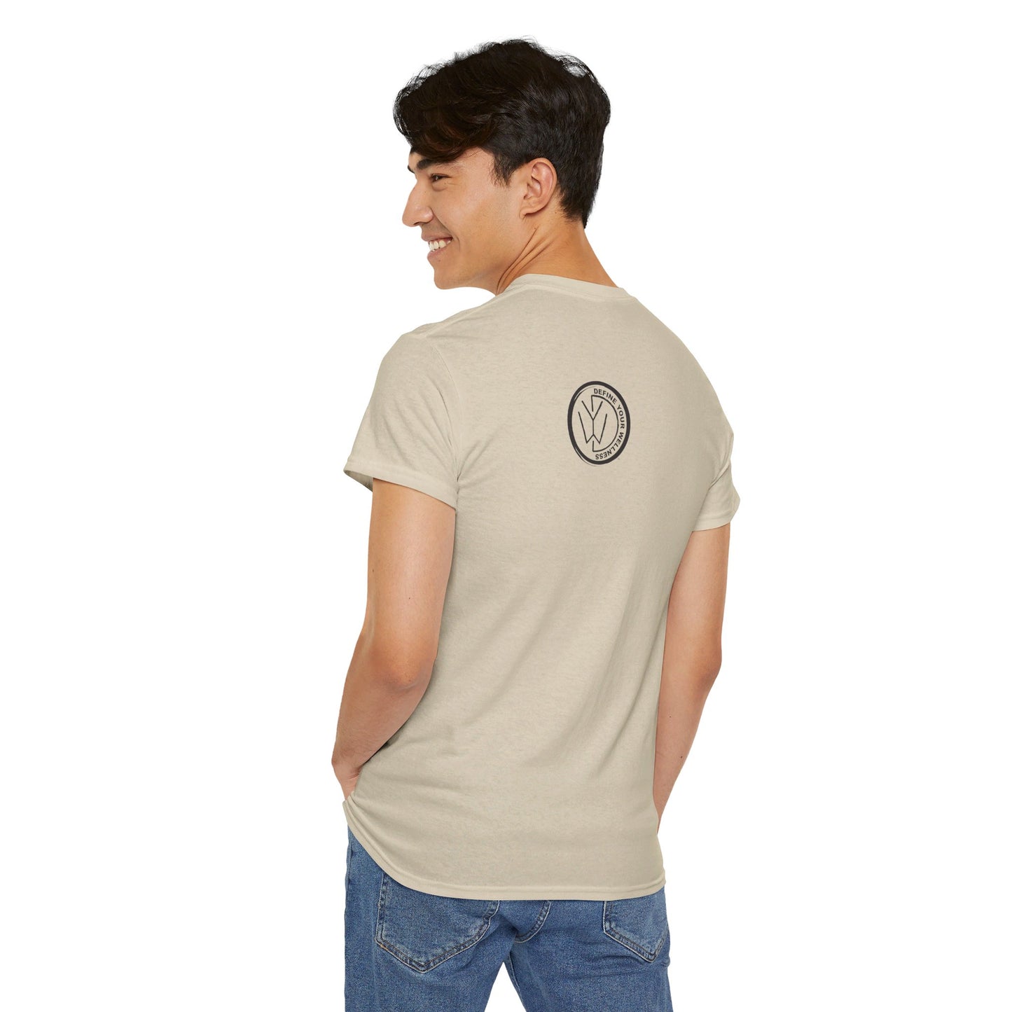 For the Love of Music - Define Your Wellness - Unisex Heavy Cotton Tee - 7 colors - front and back