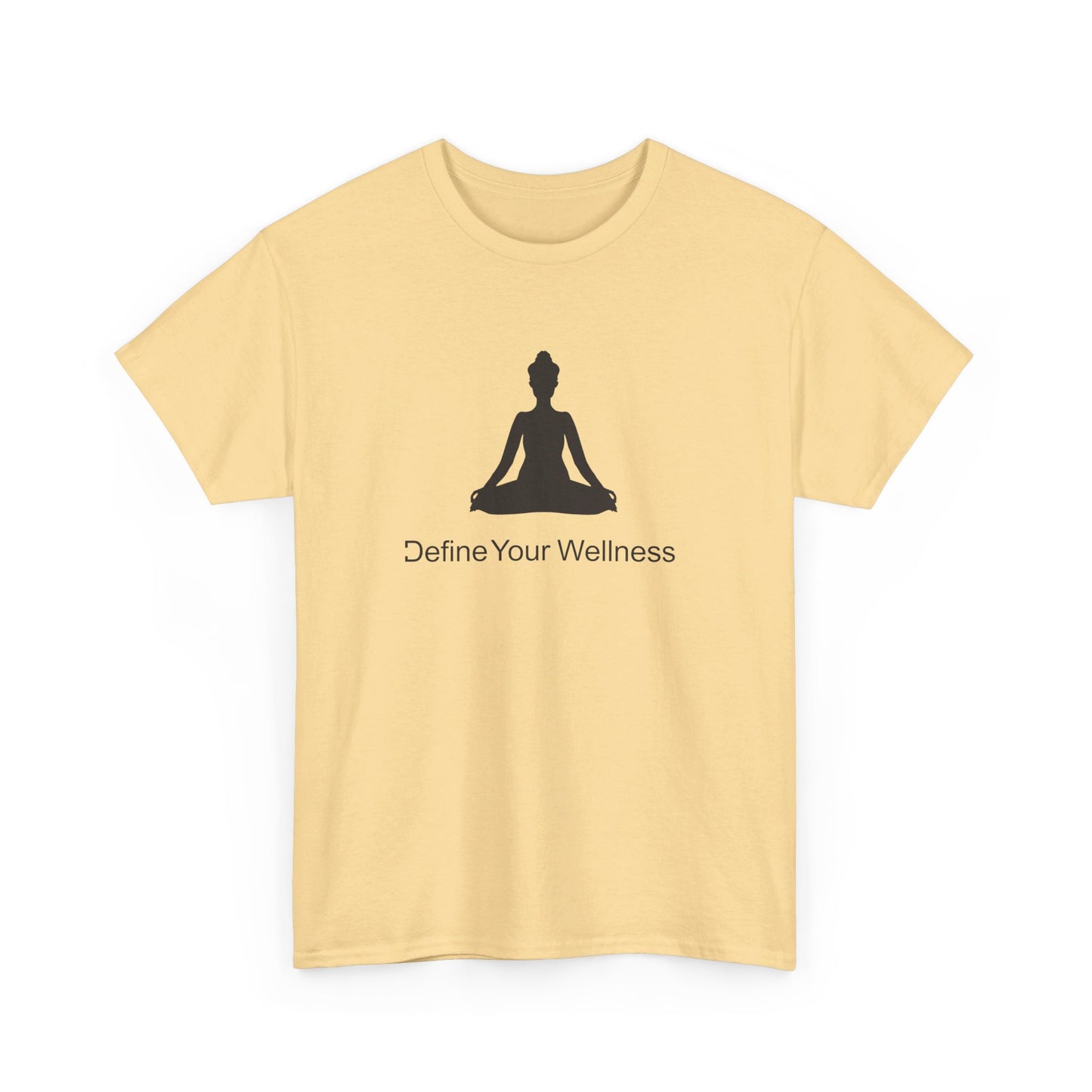 Yoga - Define Your Wellness - Unisex Heavy Cotton Tee - 7 colors - front and back