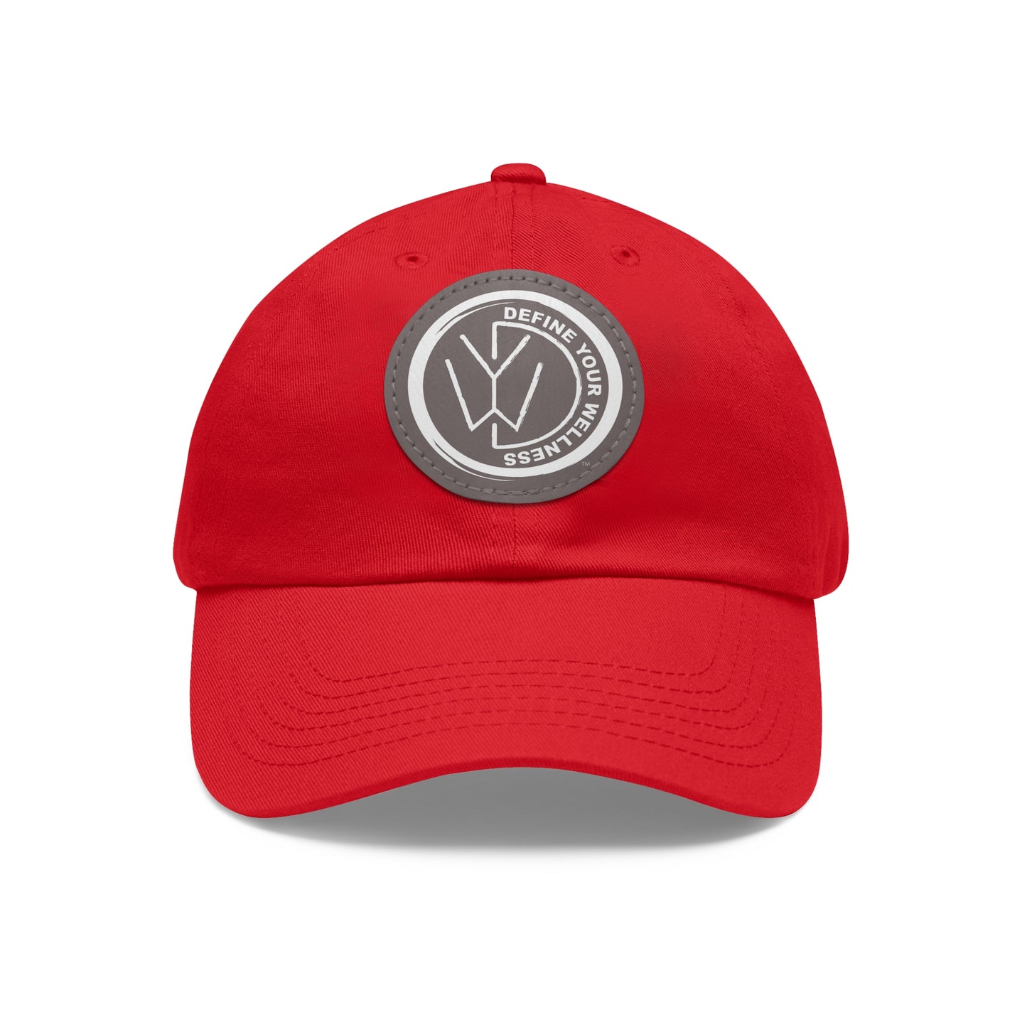 Define Your Wellness - Dad Hat with Leather Patch (Round) - 18 color combinations