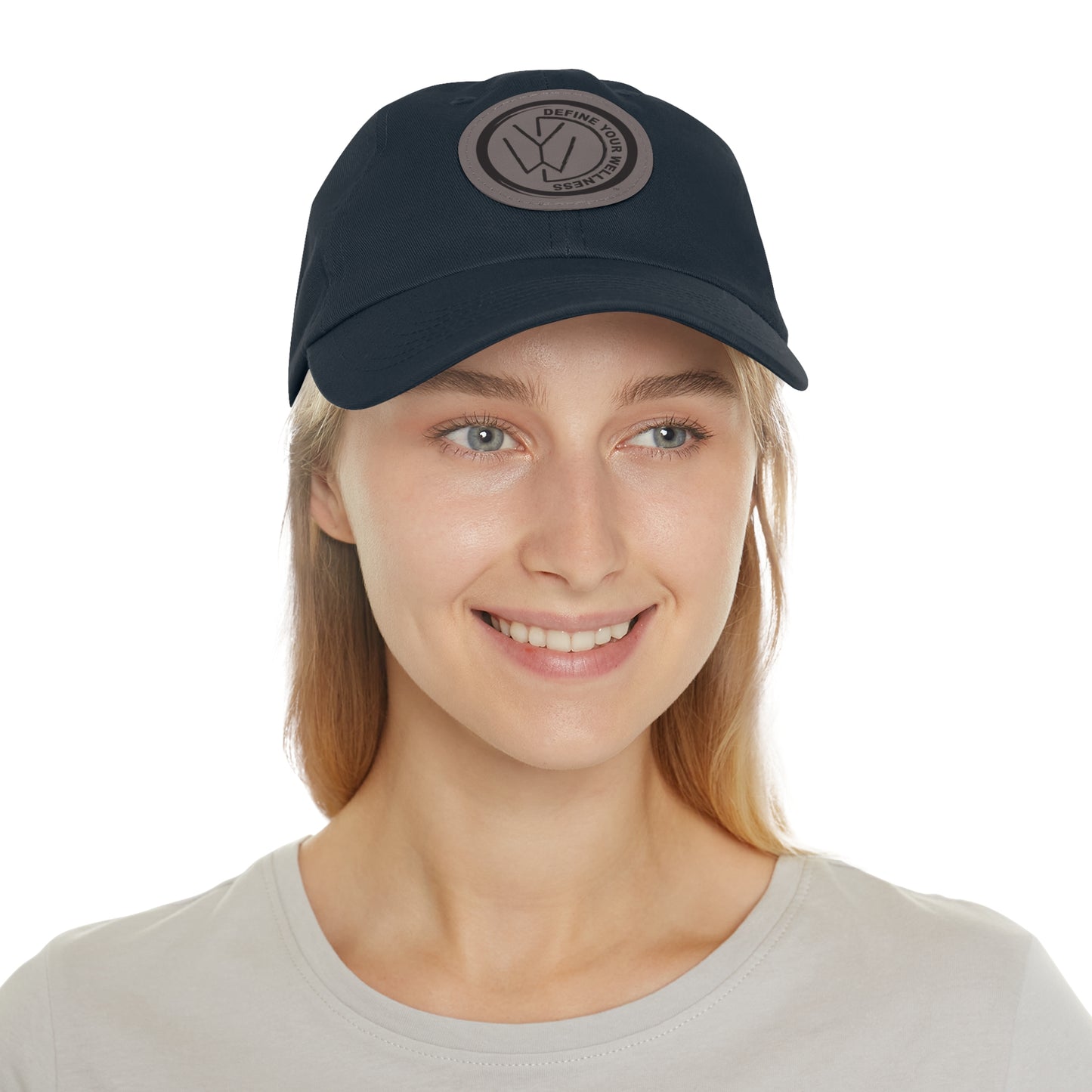 Define Your Wellness - Dad Hat with Leather Patch (Round) - 9 color combinations