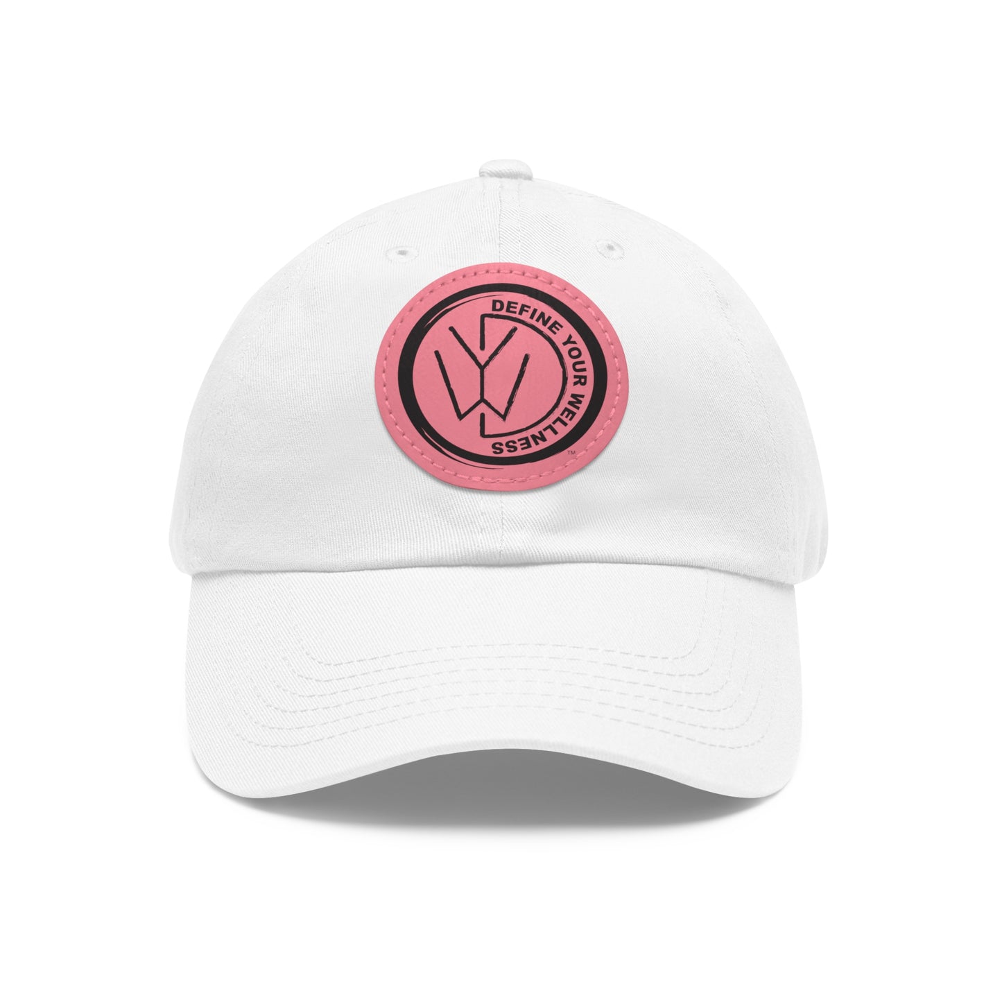Define Your Wellness - Dad Hat with Leather Patch (Round) - 9 color combinations