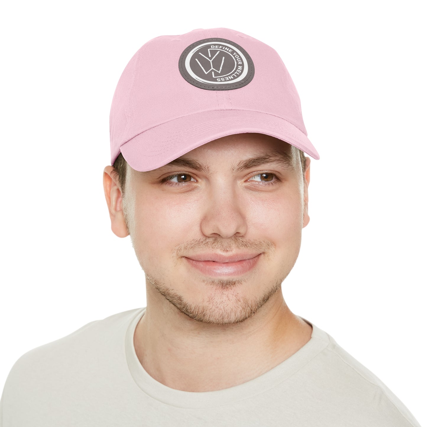 Define Your Wellness - Dad Hat with Leather Patch (Round) - 18 color combinations