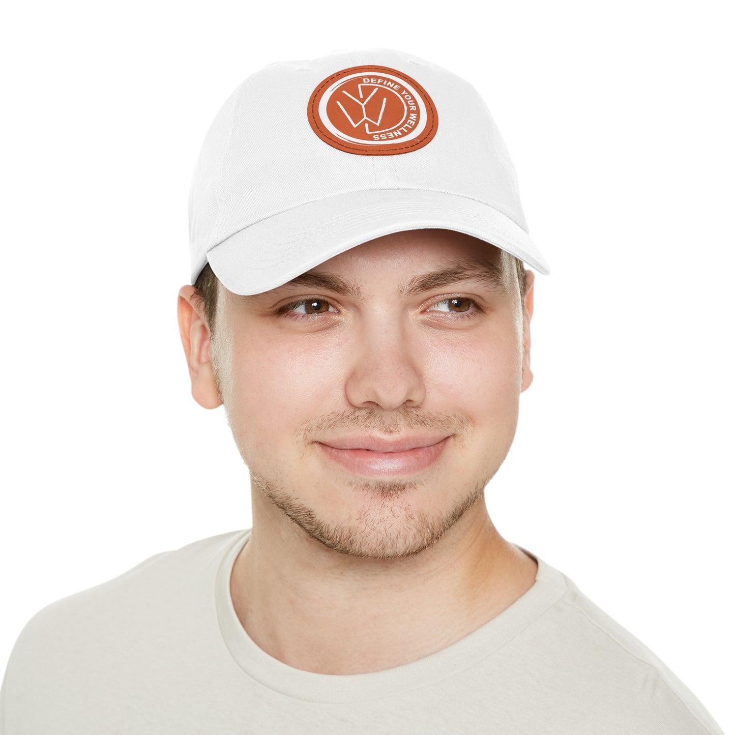 Define Your Wellness - Dad Hat with Leather Patch (Round) - 18 color combinations