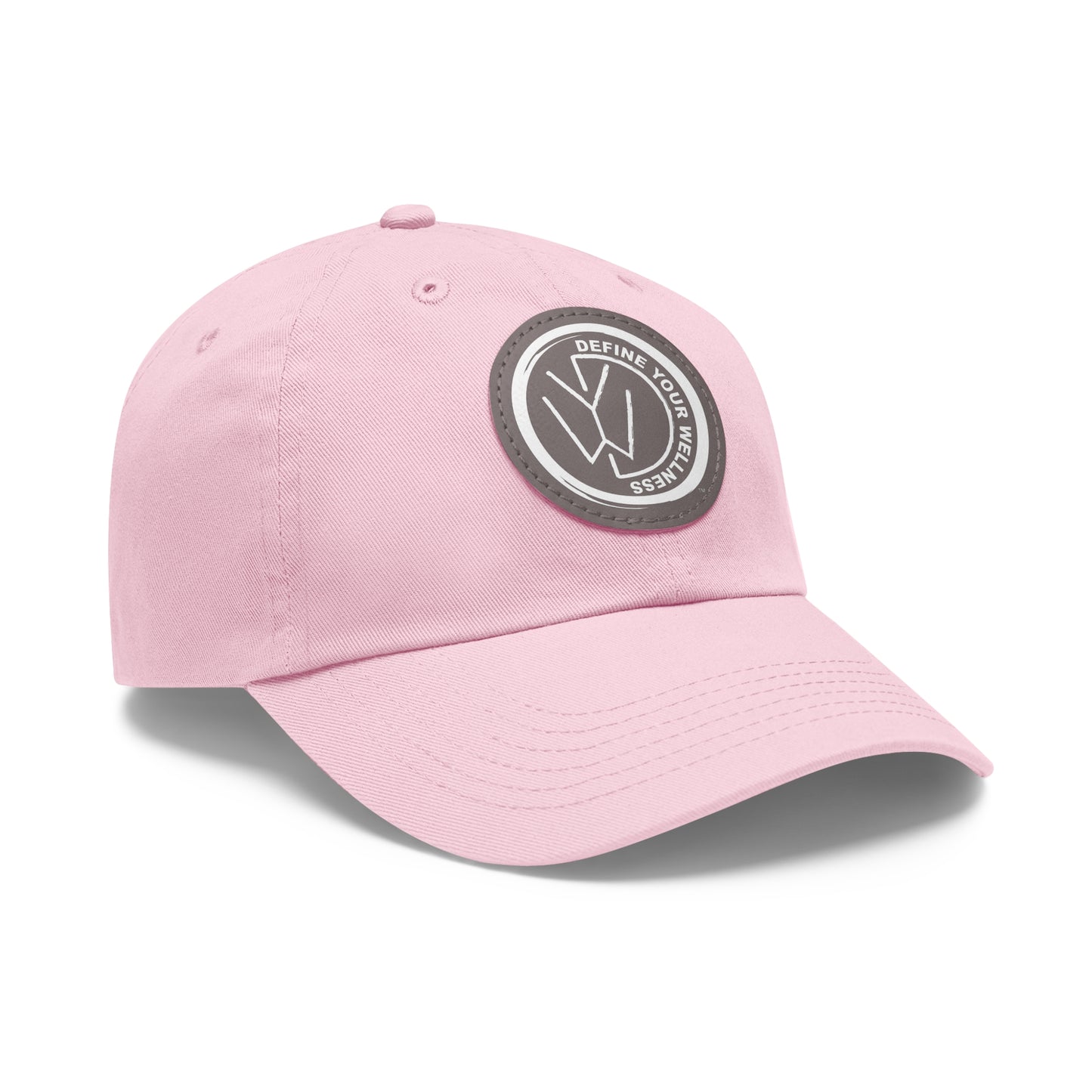 Define Your Wellness - Dad Hat with Leather Patch (Round) - 18 color combinations