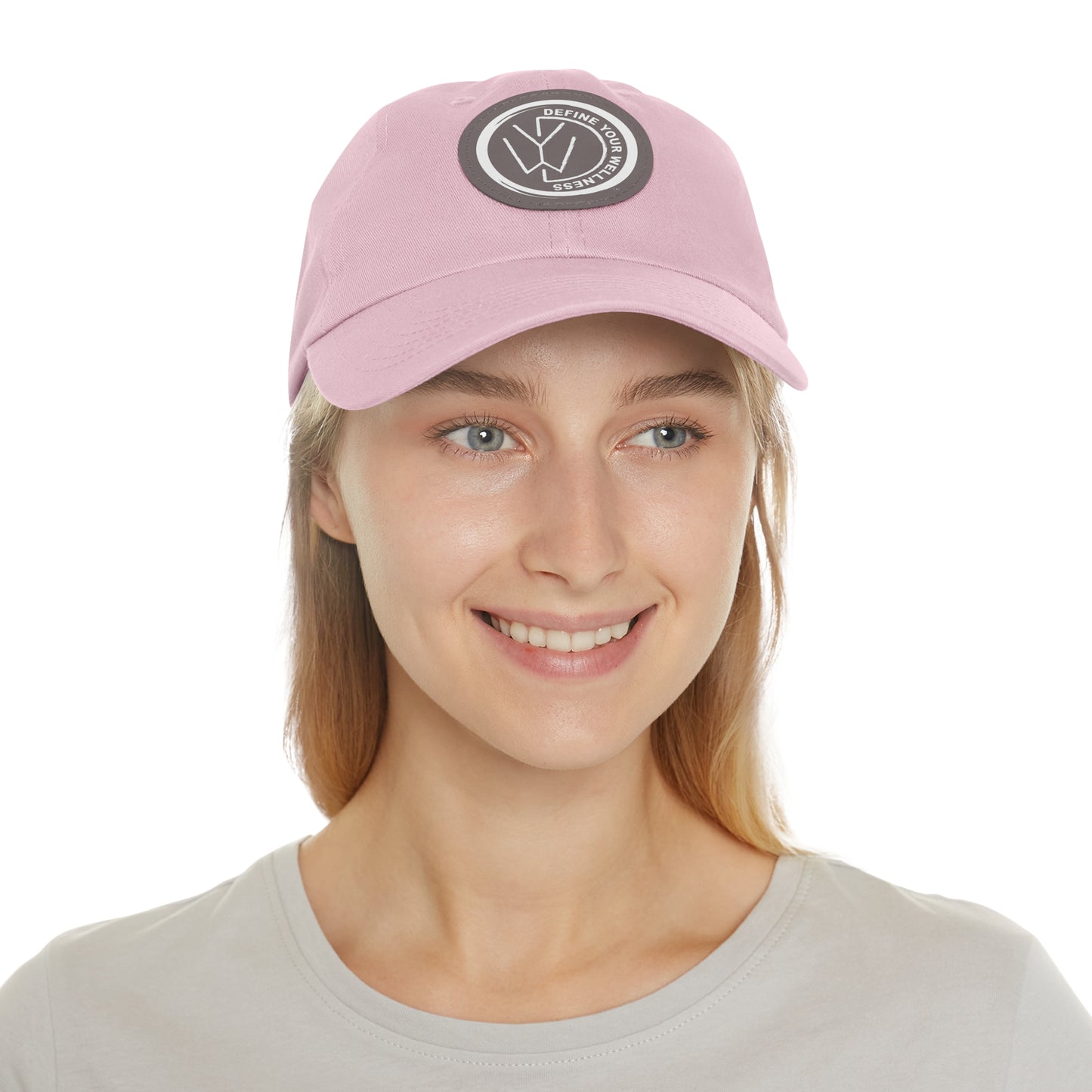 Define Your Wellness - Dad Hat with Leather Patch (Round) - 18 color combinations