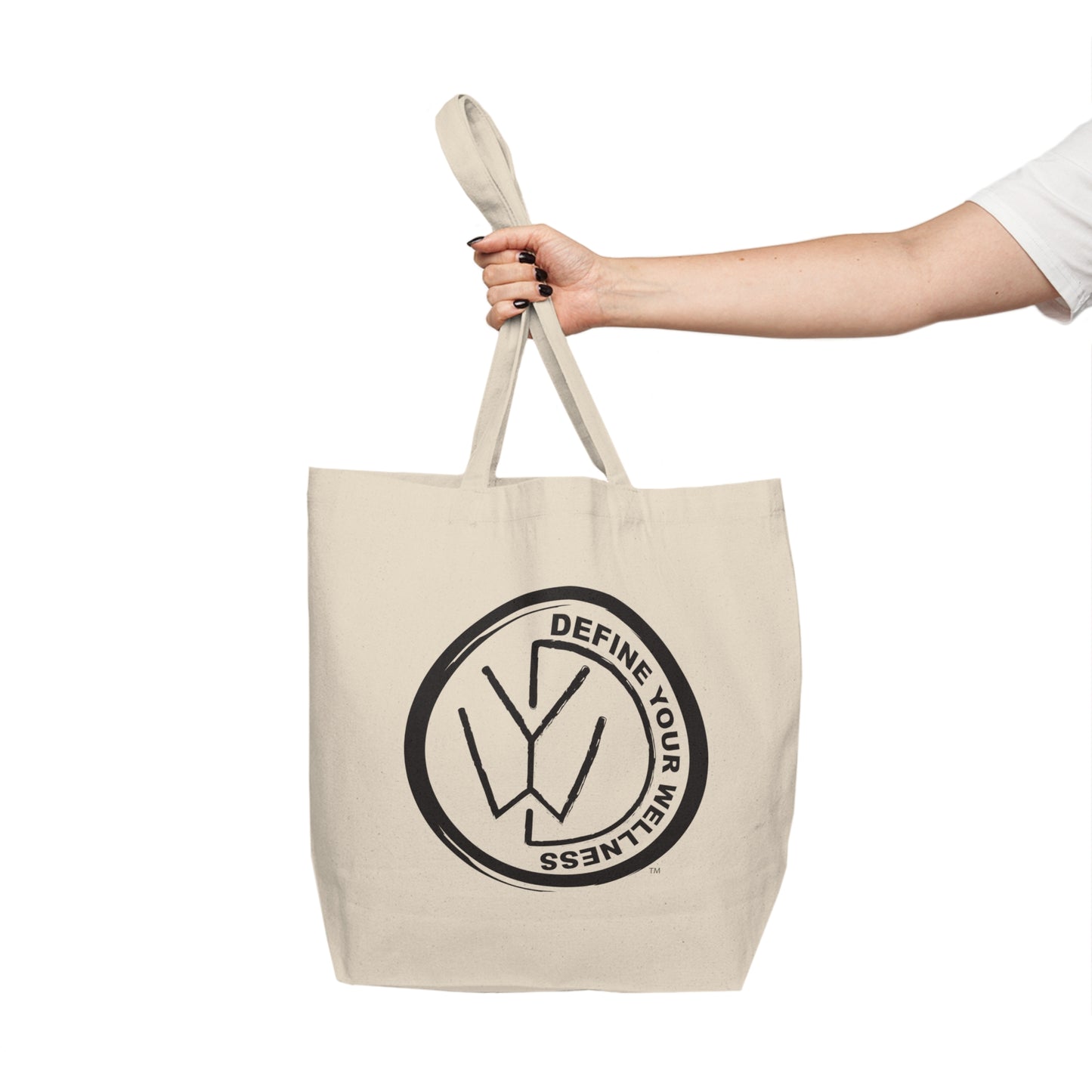 Define Your Wellness - Canvas Shopping Tote - 18" x 15"