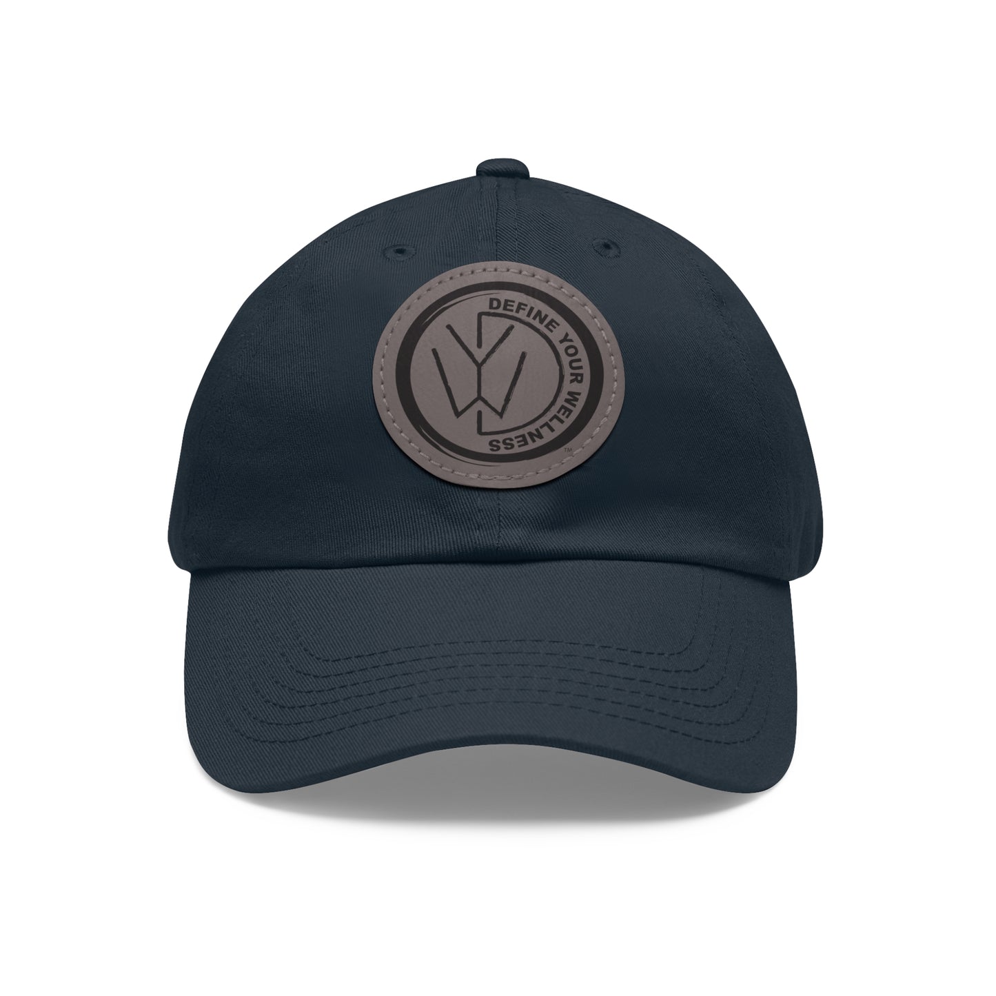 Define Your Wellness - Dad Hat with Leather Patch (Round) - 9 color combinations