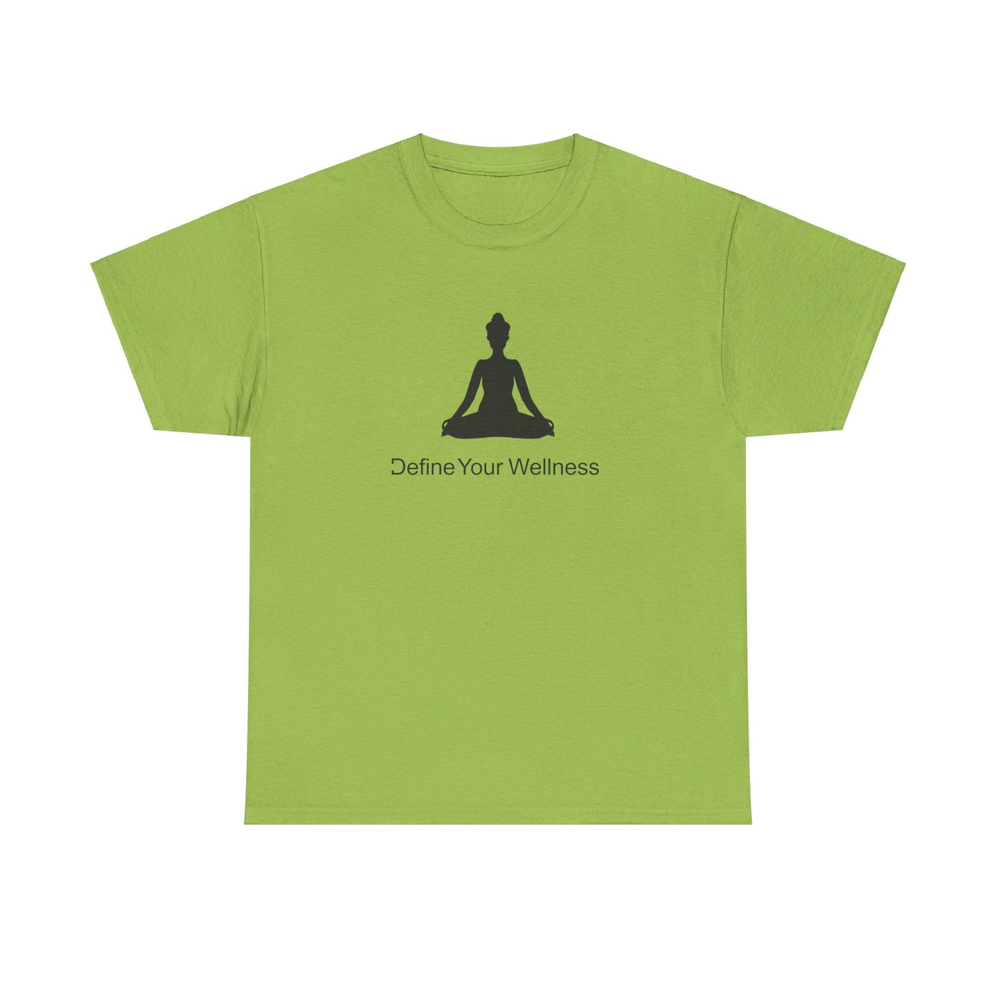 Yoga - Define Your Wellness - Unisex Heavy Cotton Tee - 7 colors - front and back