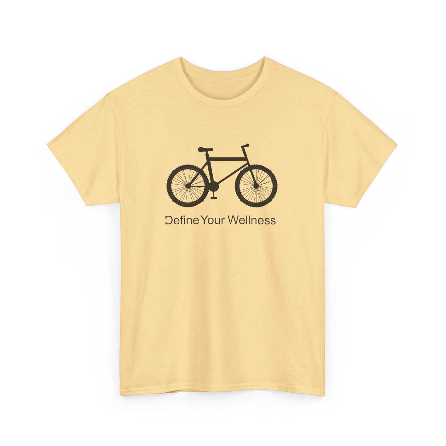 Bike - Define Your Wellness - Unisex Heavy Cotton Tee - 7 colors - front and back