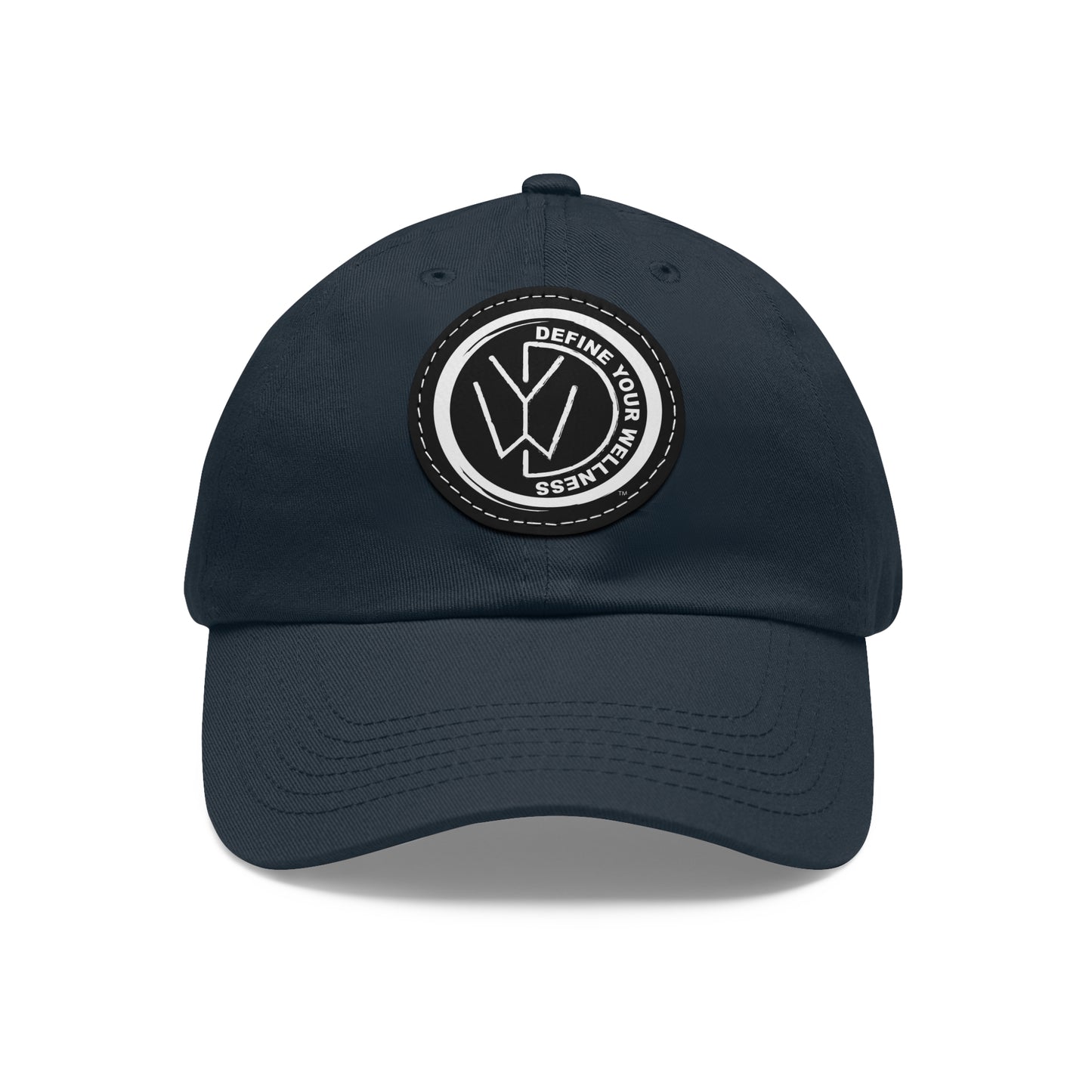 Define Your Wellness - Dad Hat with Leather Patch (Round) - 18 color combinations