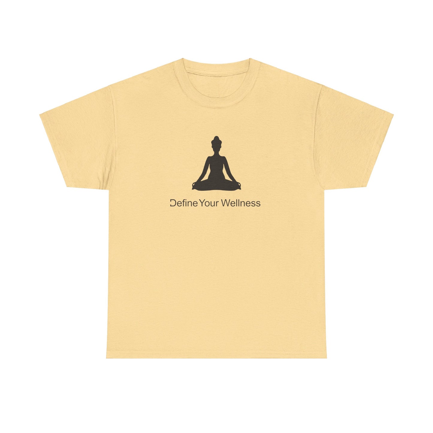 Yoga - Define Your Wellness - Unisex Heavy Cotton Tee - 7 colors - front and back