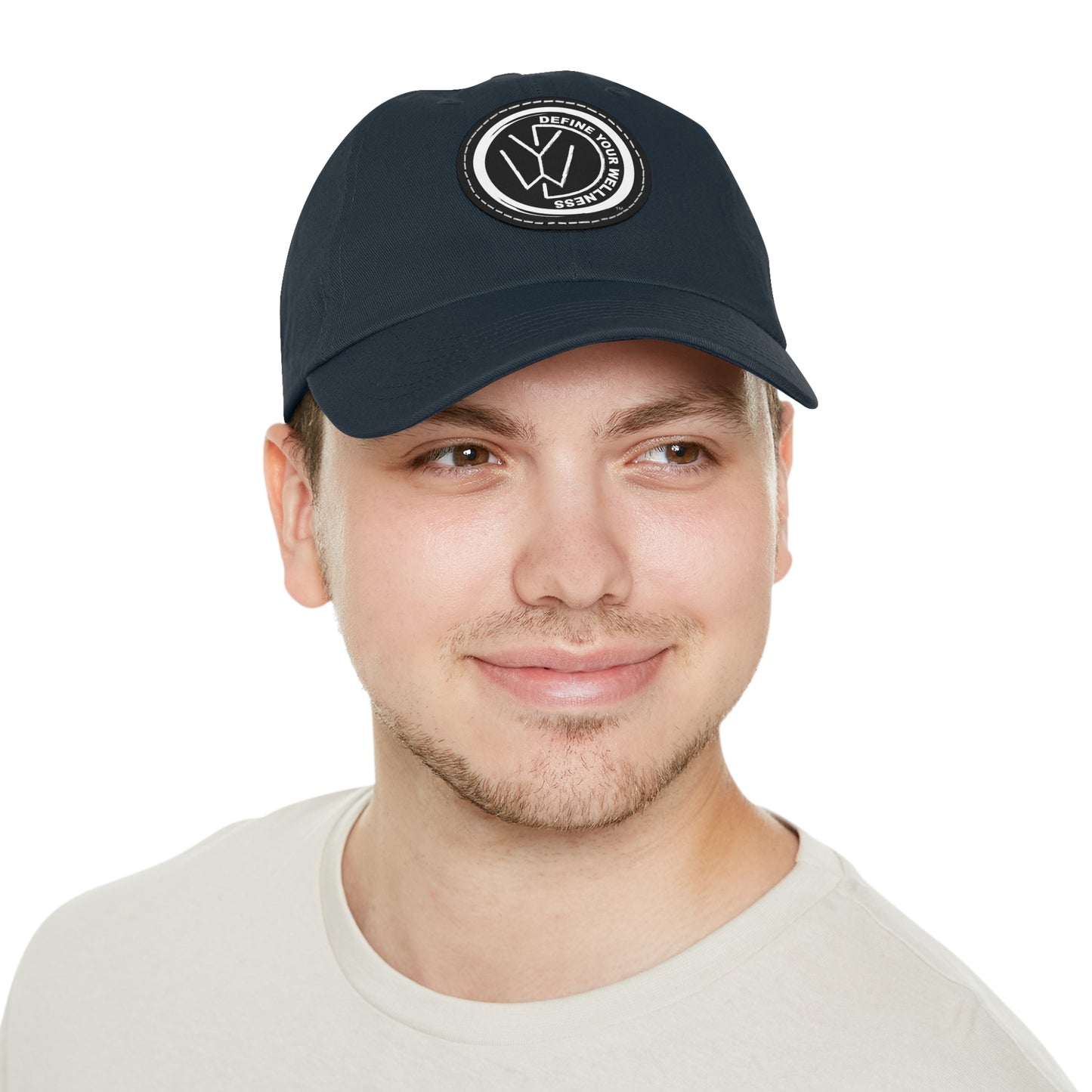 Define Your Wellness - Dad Hat with Leather Patch (Round) - 18 color combinations