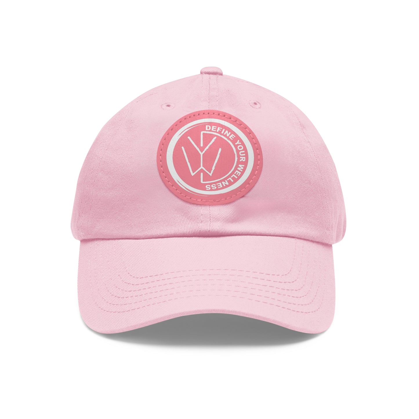 Define Your Wellness - Dad Hat with Leather Patch (Round) - 18 color combinations