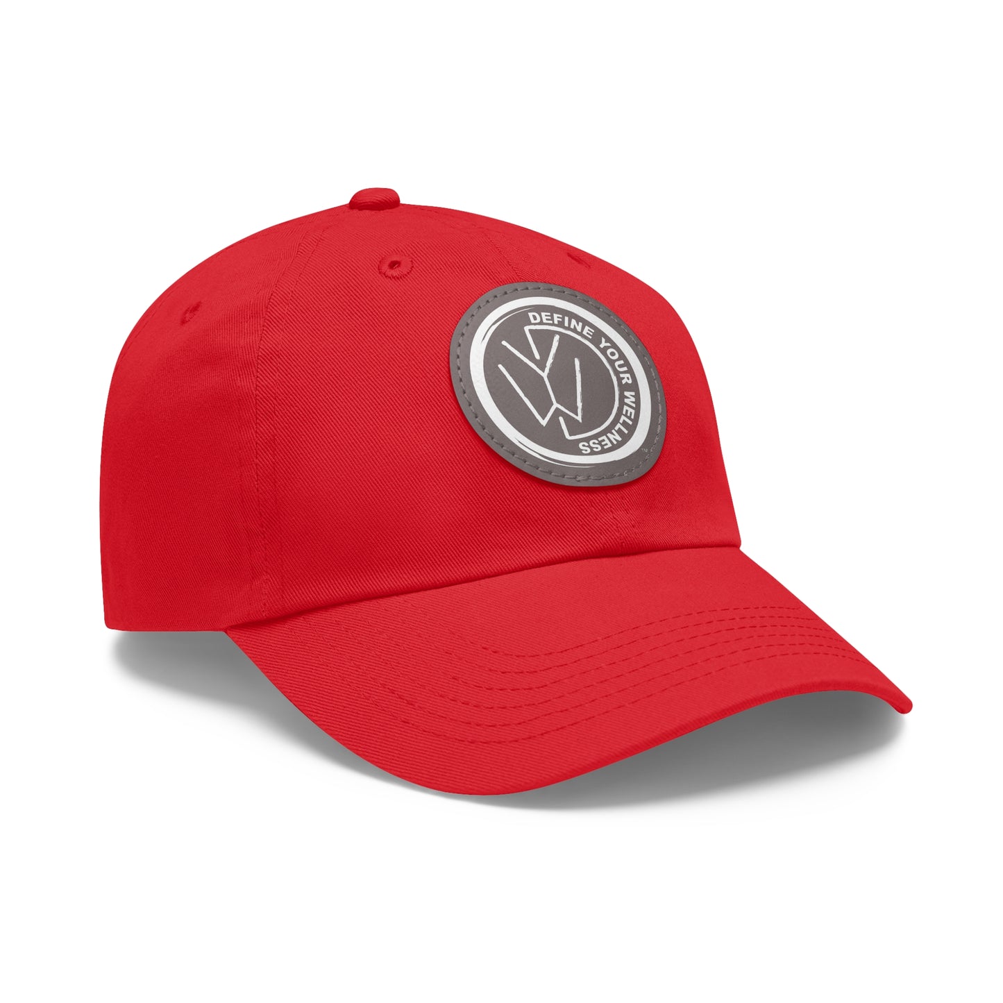 Define Your Wellness - Dad Hat with Leather Patch (Round) - 18 color combinations