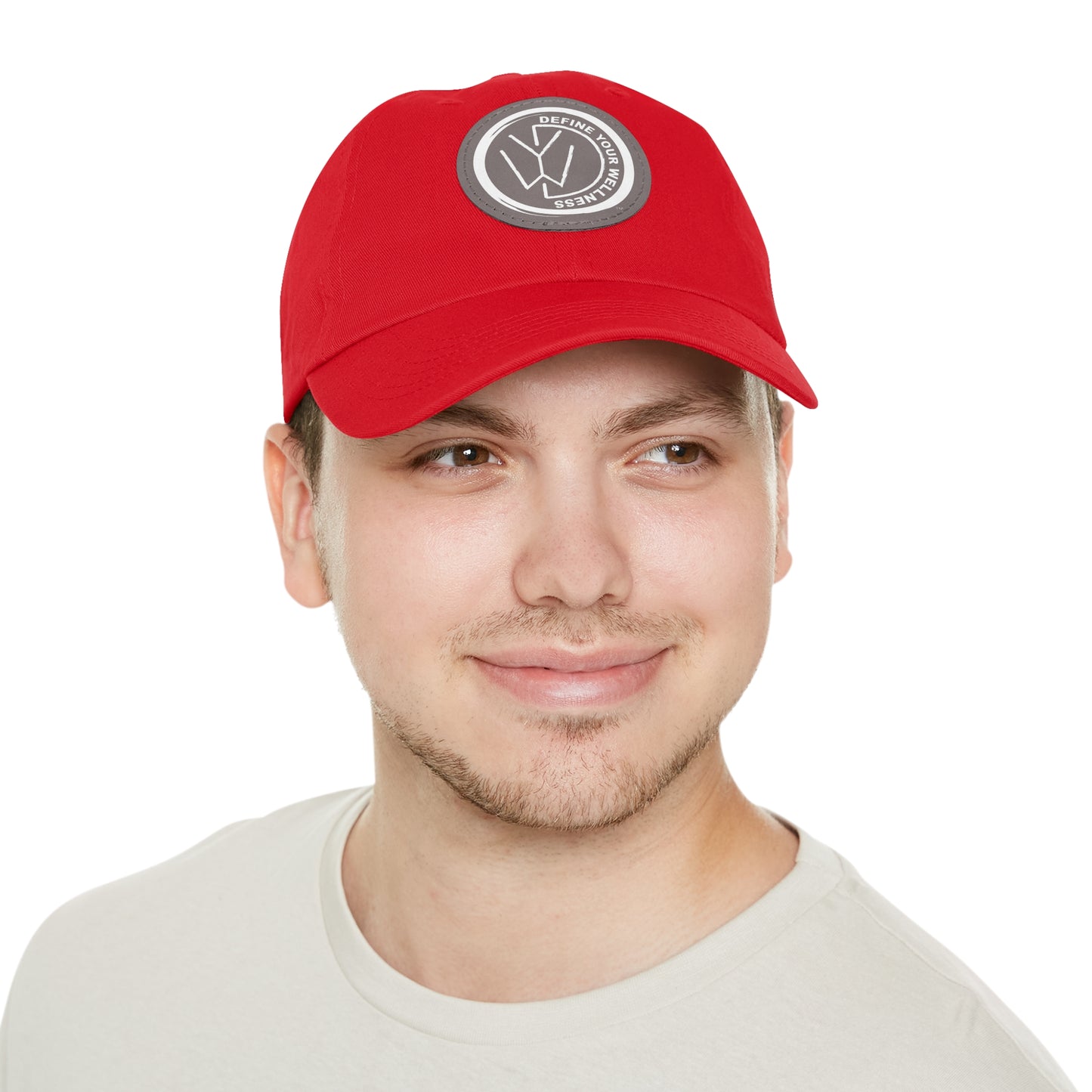 Define Your Wellness - Dad Hat with Leather Patch (Round) - 18 color combinations