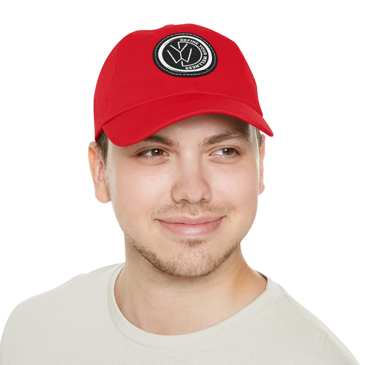 Define Your Wellness - Dad Hat with Leather Patch (Round) - 18 color combinations
