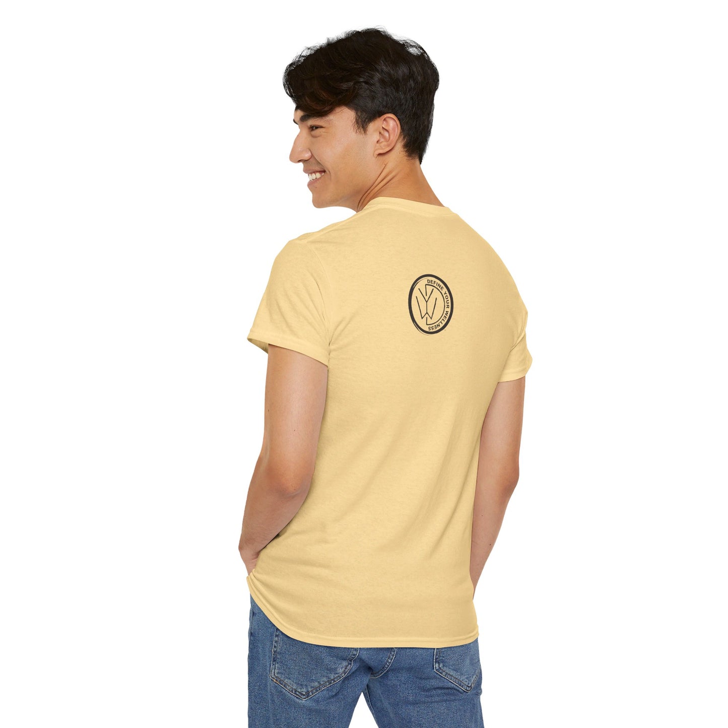 For the Love of Music - Define Your Wellness - Unisex Heavy Cotton Tee - 7 colors - front and back