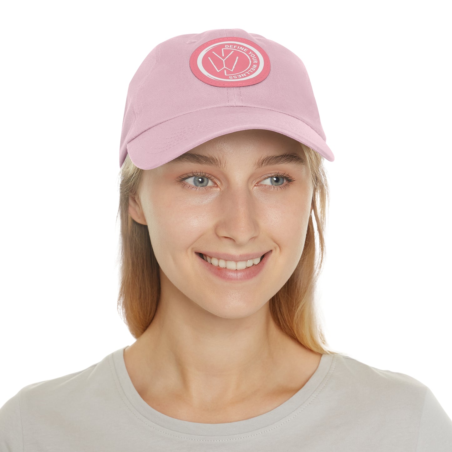 Define Your Wellness - Dad Hat with Leather Patch (Round) - 18 color combinations