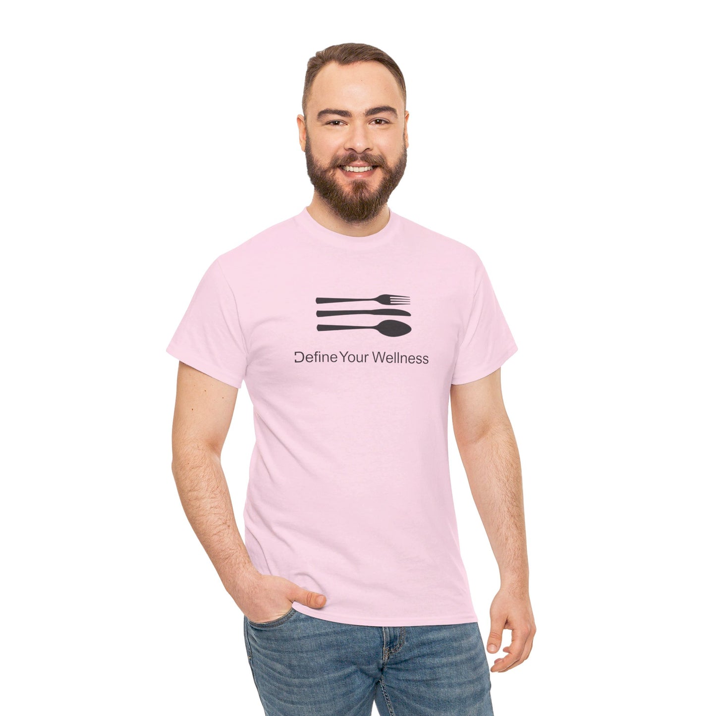 The Love of Cuisine - Define Your Wellness - Unisex Heavy Cotton Tee - 7 colors - front and back
