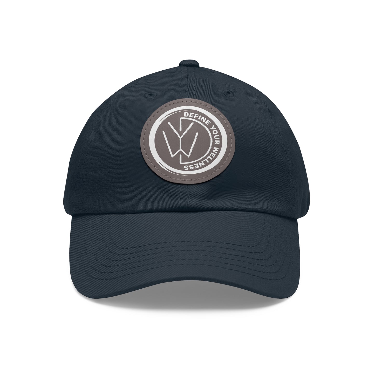 Define Your Wellness - Dad Hat with Leather Patch (Round) - 18 color combinations