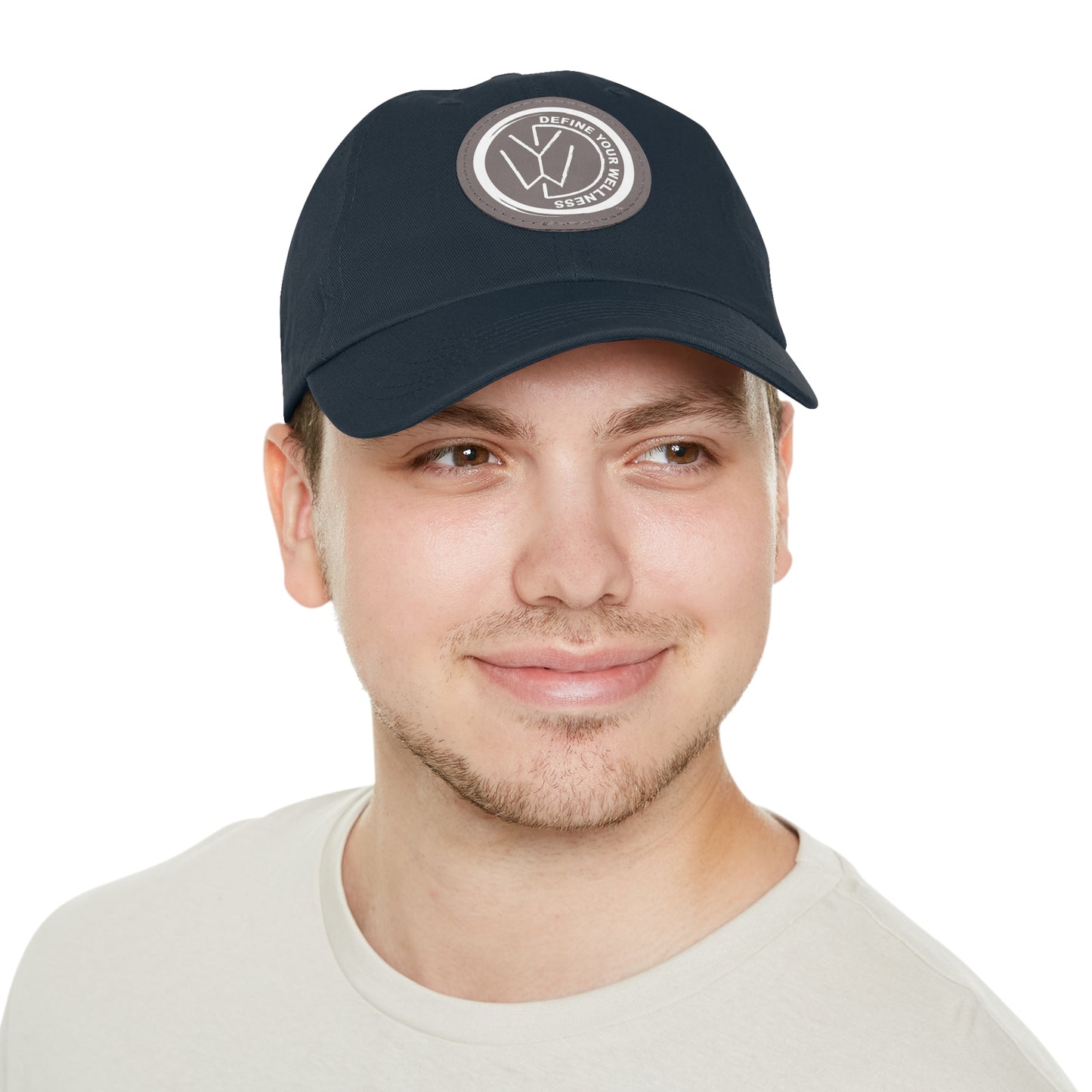 Define Your Wellness - Dad Hat with Leather Patch (Round) - 18 color combinations