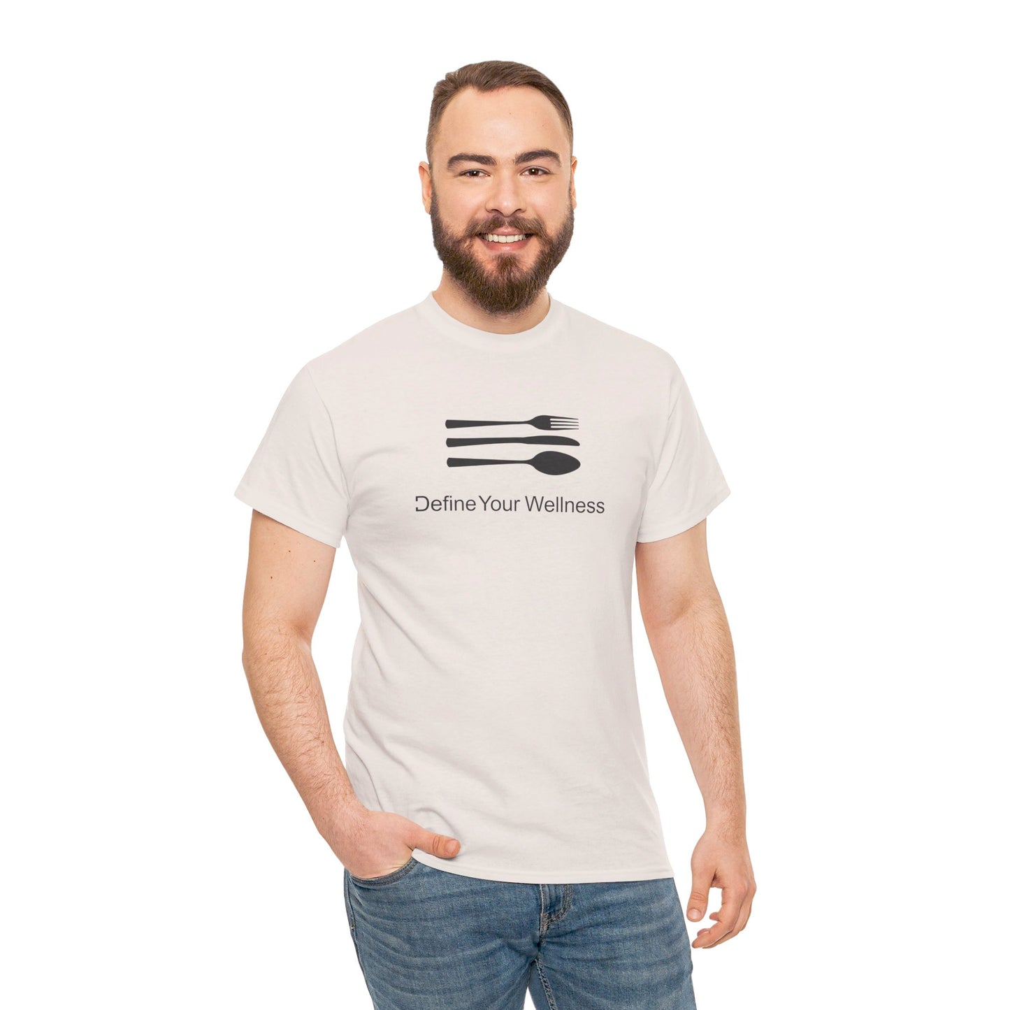 The Love of Cuisine - Define Your Wellness - Unisex Heavy Cotton Tee - 7 colors - front and back