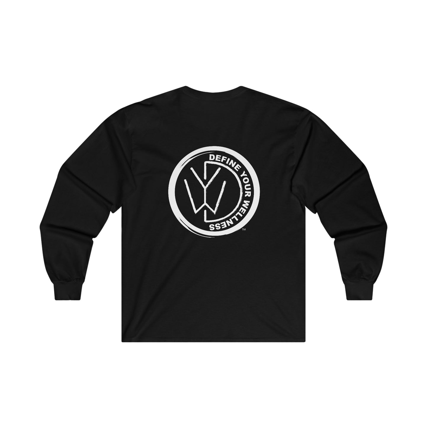 Define Your Wellness - Unisex Ultra Cotton Long Sleeve Tee Front & Back- 8 colors