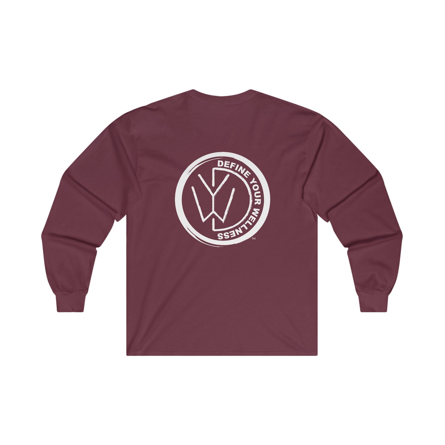 Define Your Wellness - Unisex Ultra Cotton Long Sleeve Tee Front & Back- 8 colors
