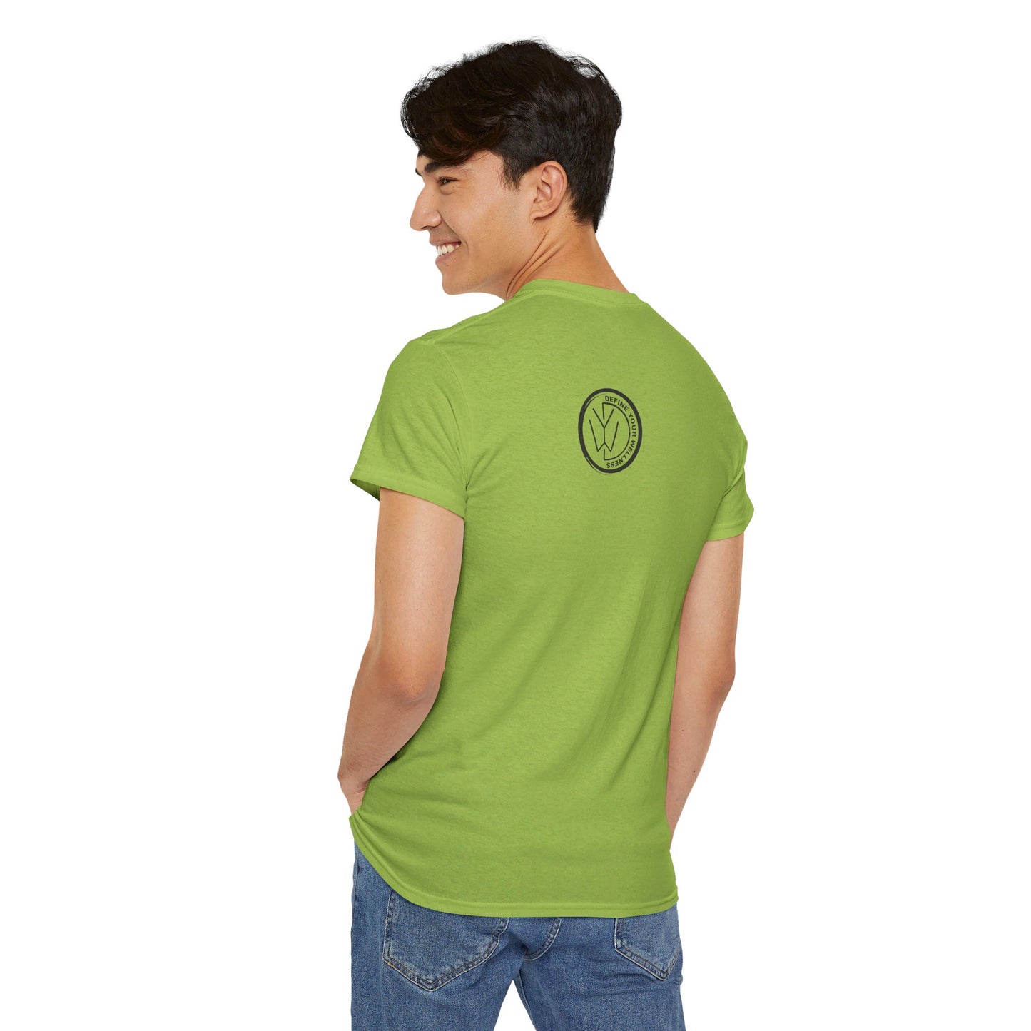 For the Love of Music - Define Your Wellness - Unisex Heavy Cotton Tee - 7 colors - front and back
