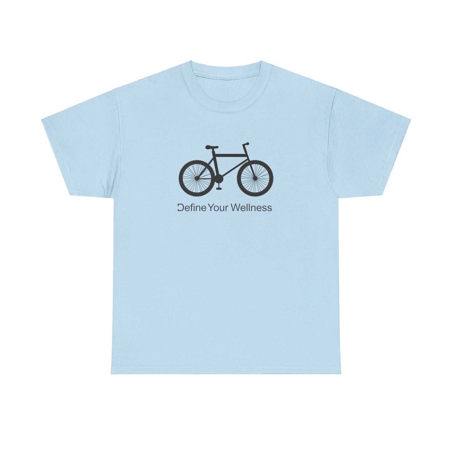 Bike - Define Your Wellness - Unisex Heavy Cotton Tee - 7 colors - front and back
