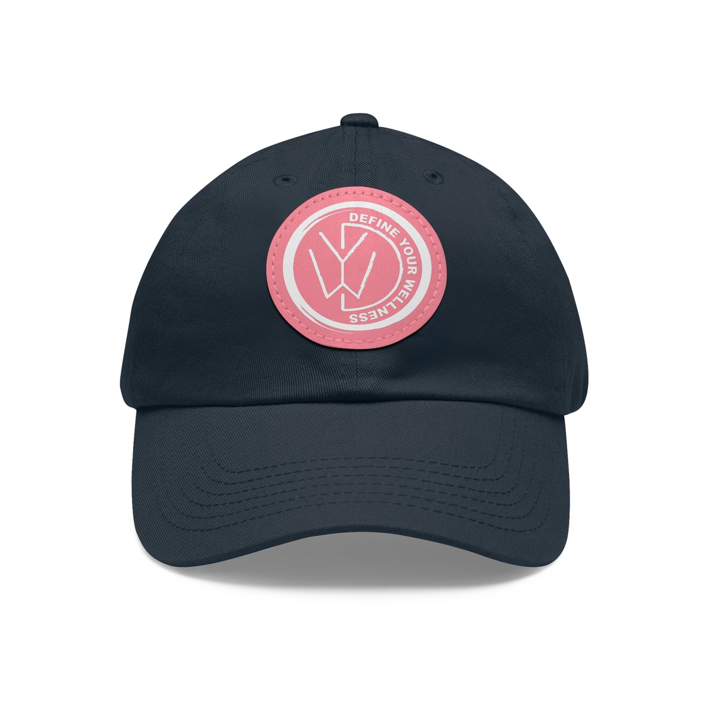 Define Your Wellness - Dad Hat with Leather Patch (Round) - 18 color combinations