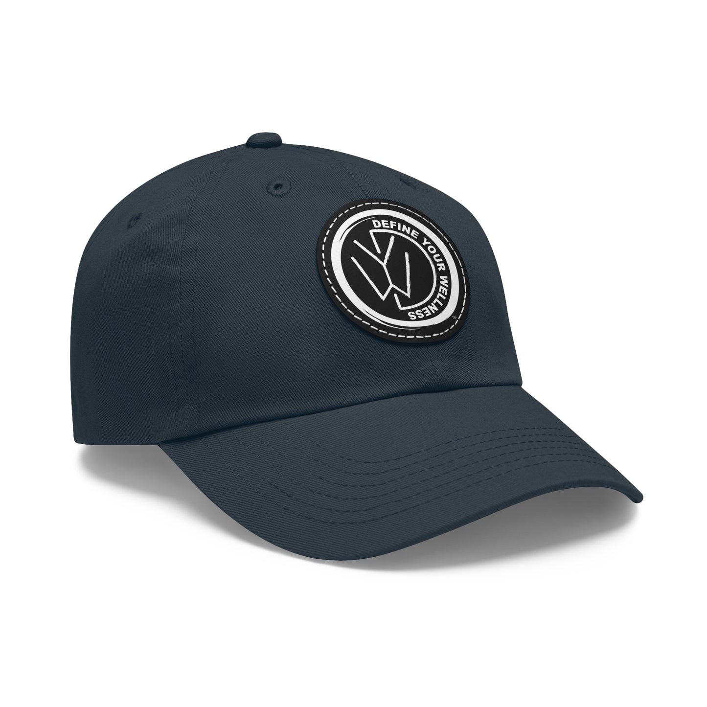 Define Your Wellness - Dad Hat with Leather Patch (Round) - 18 color combinations