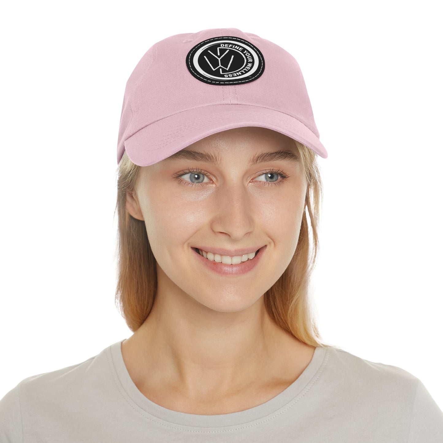 Define Your Wellness - Dad Hat with Leather Patch (Round) - 18 color combinations