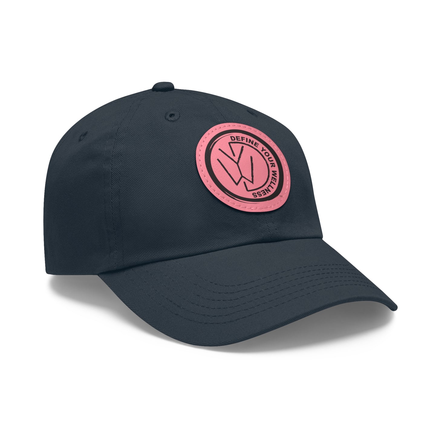 Define Your Wellness - Dad Hat with Leather Patch (Round) - 9 color combinations