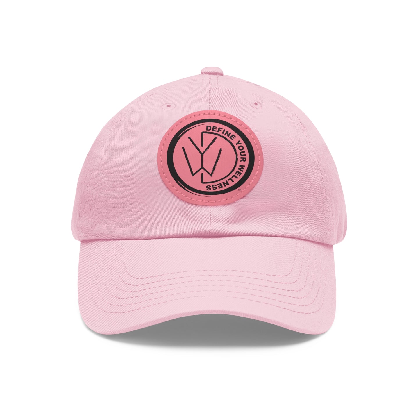 Define Your Wellness - Dad Hat with Leather Patch (Round) - 9 color combinations