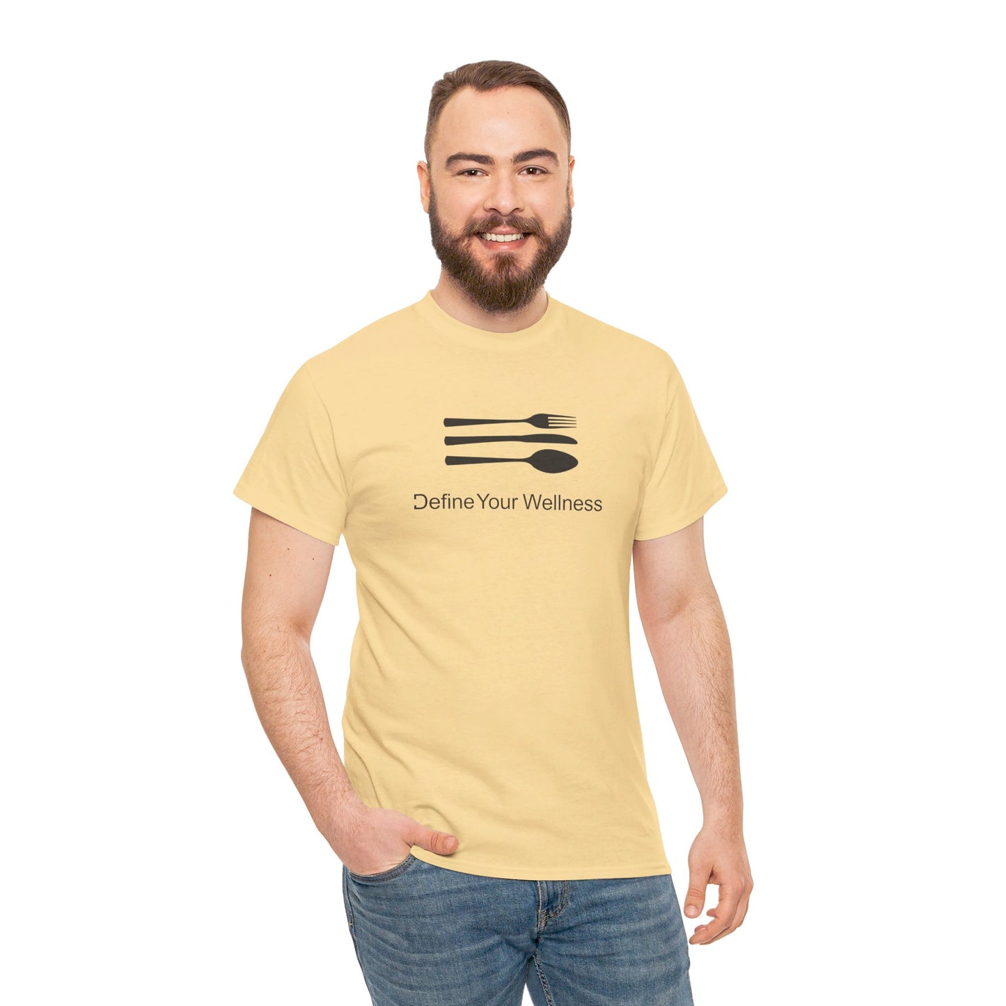 The Love of Cuisine - Define Your Wellness - Unisex Heavy Cotton Tee - 7 colors - front and back