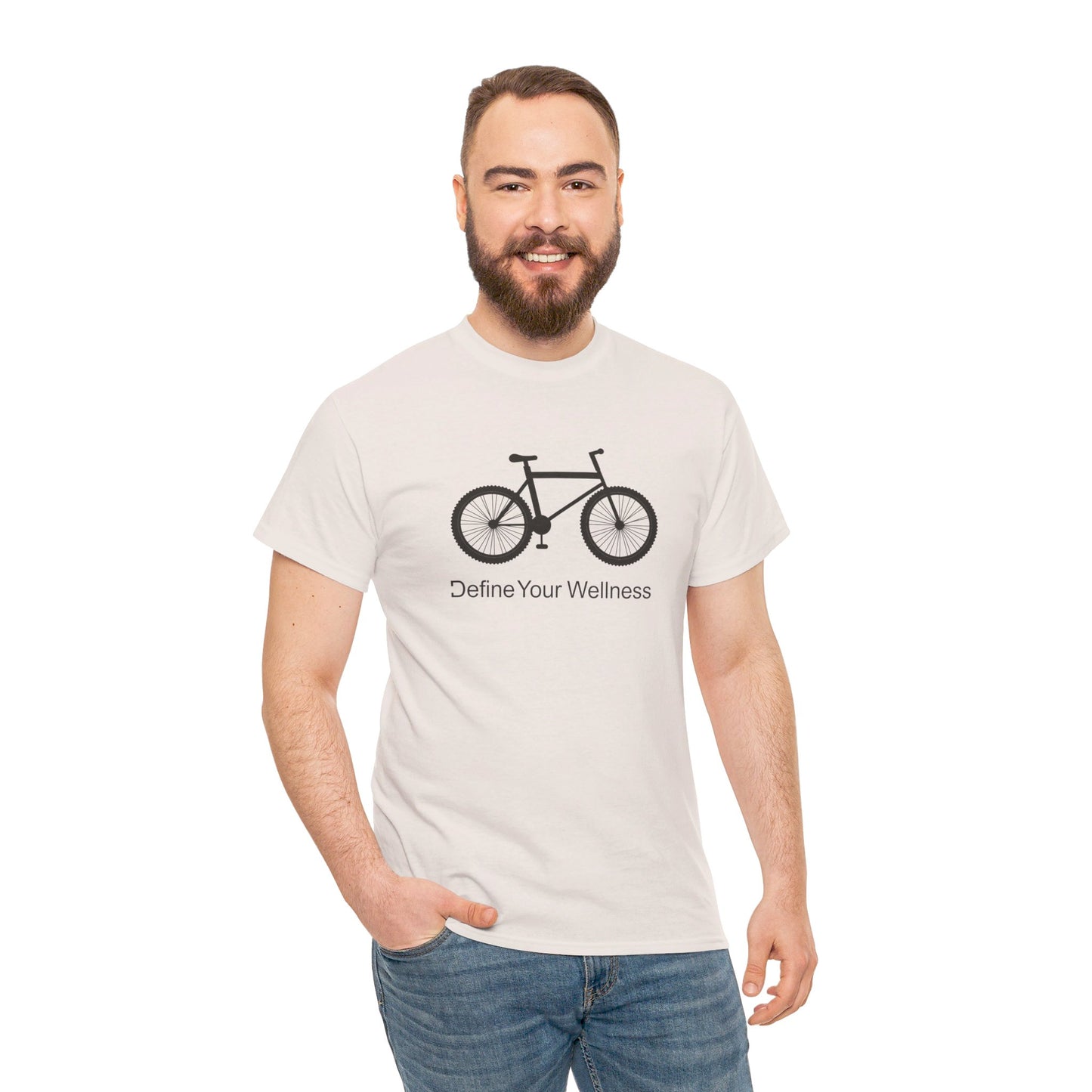 Bike - Define Your Wellness - Unisex Heavy Cotton Tee - 7 colors - front and back