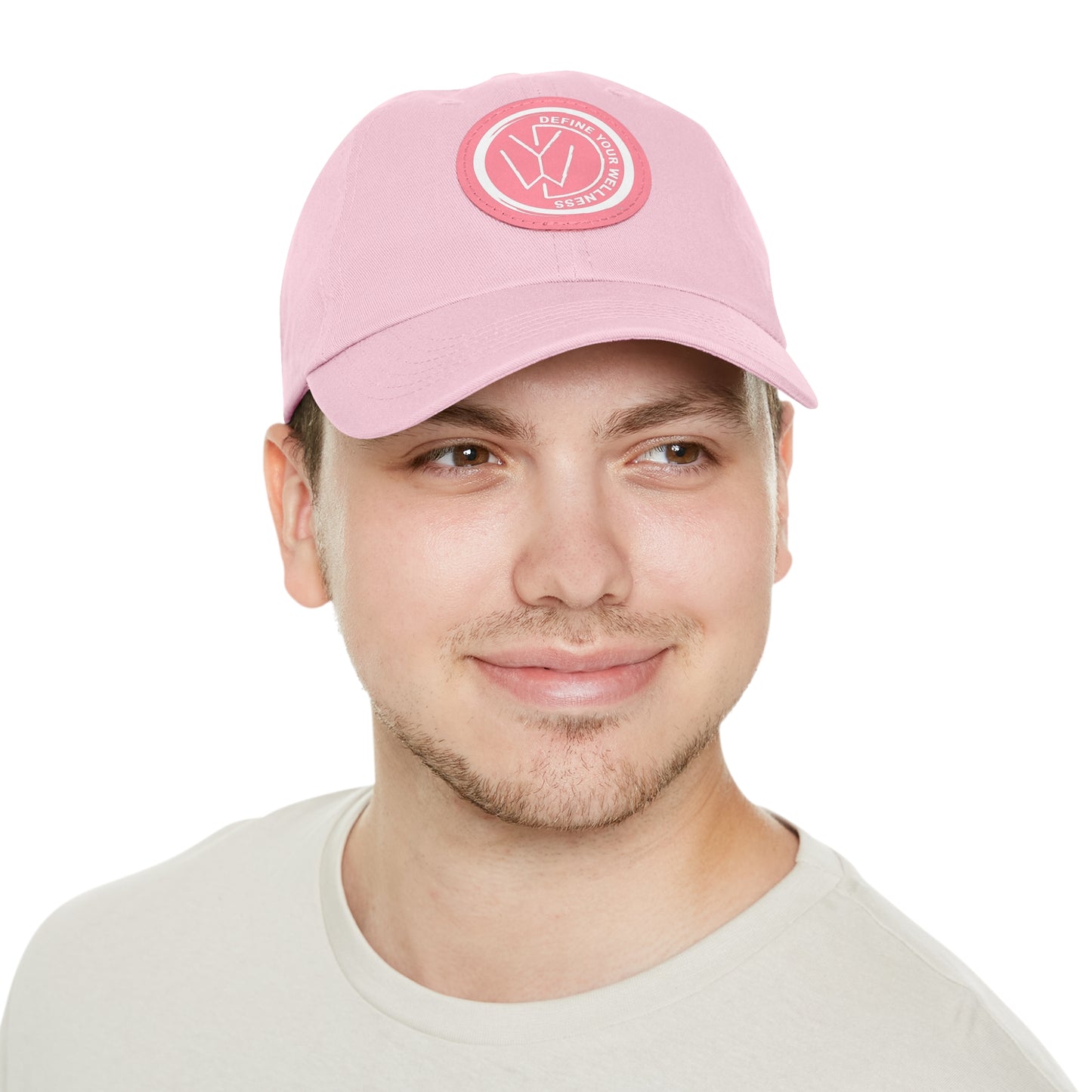Define Your Wellness - Dad Hat with Leather Patch (Round) - 18 color combinations