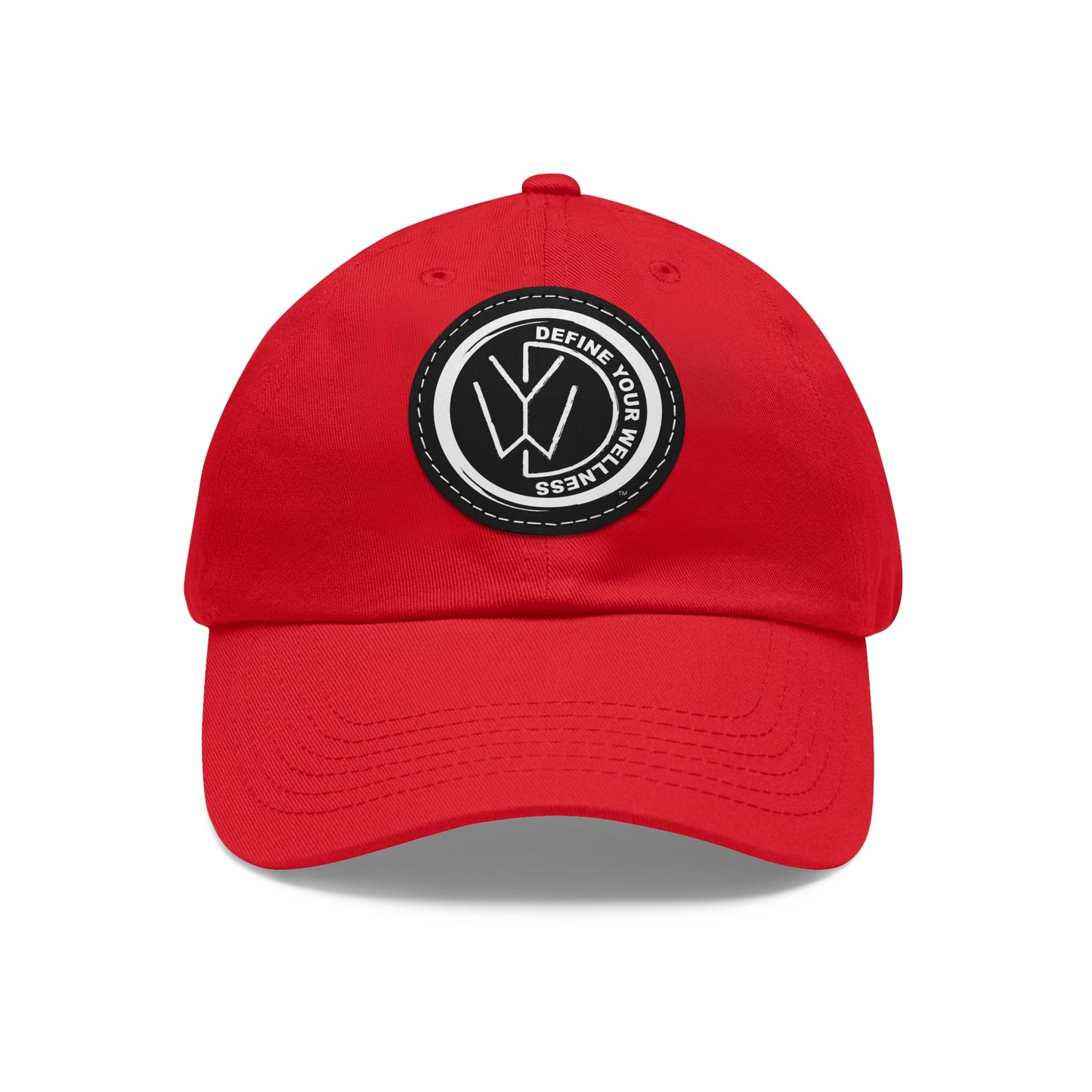 Define Your Wellness - Dad Hat with Leather Patch (Round) - 18 color combinations