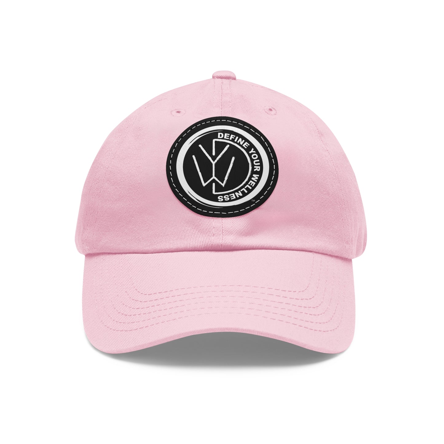 Define Your Wellness - Dad Hat with Leather Patch (Round) - 18 color combinations