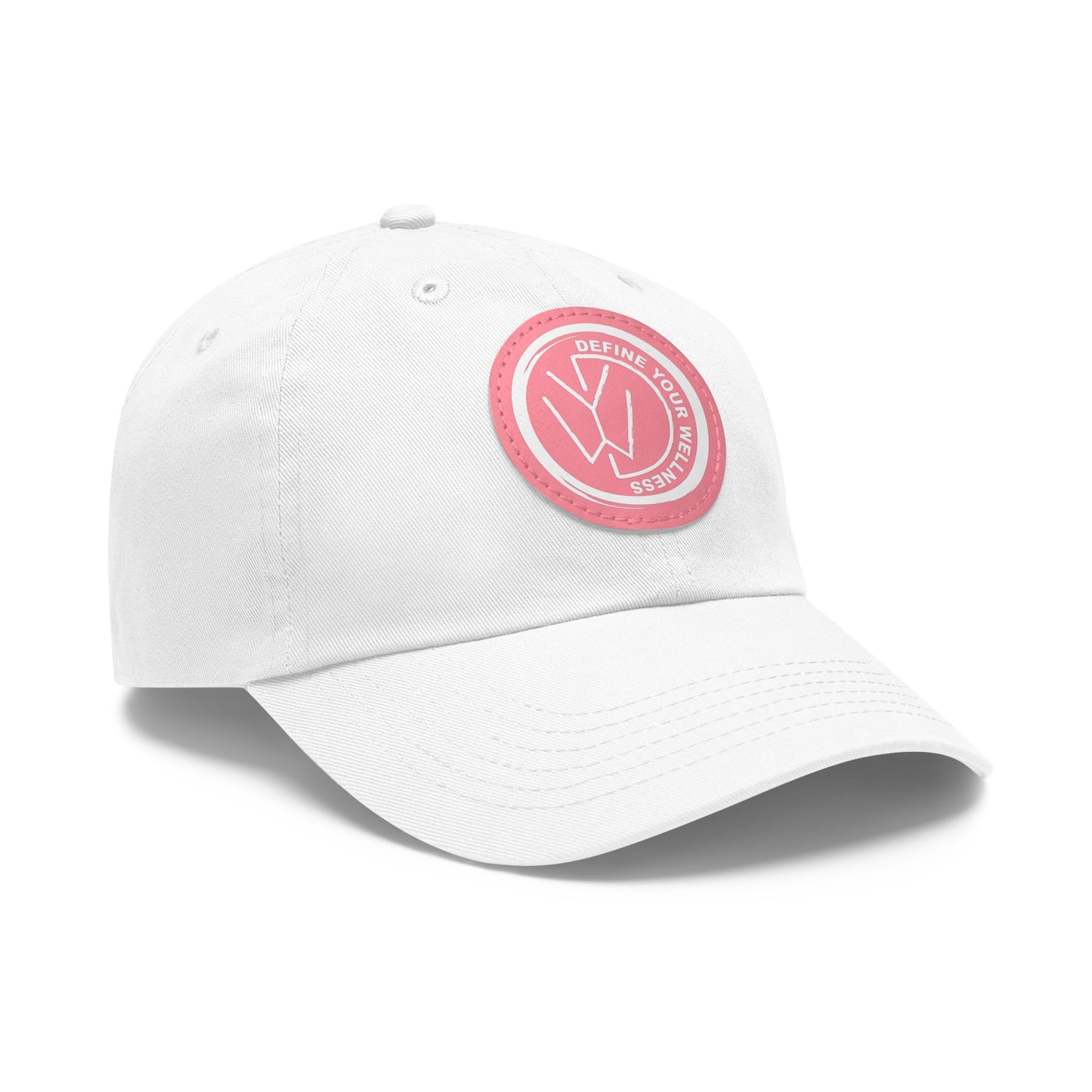 Define Your Wellness - Dad Hat with Leather Patch (Round) - 18 color combinations