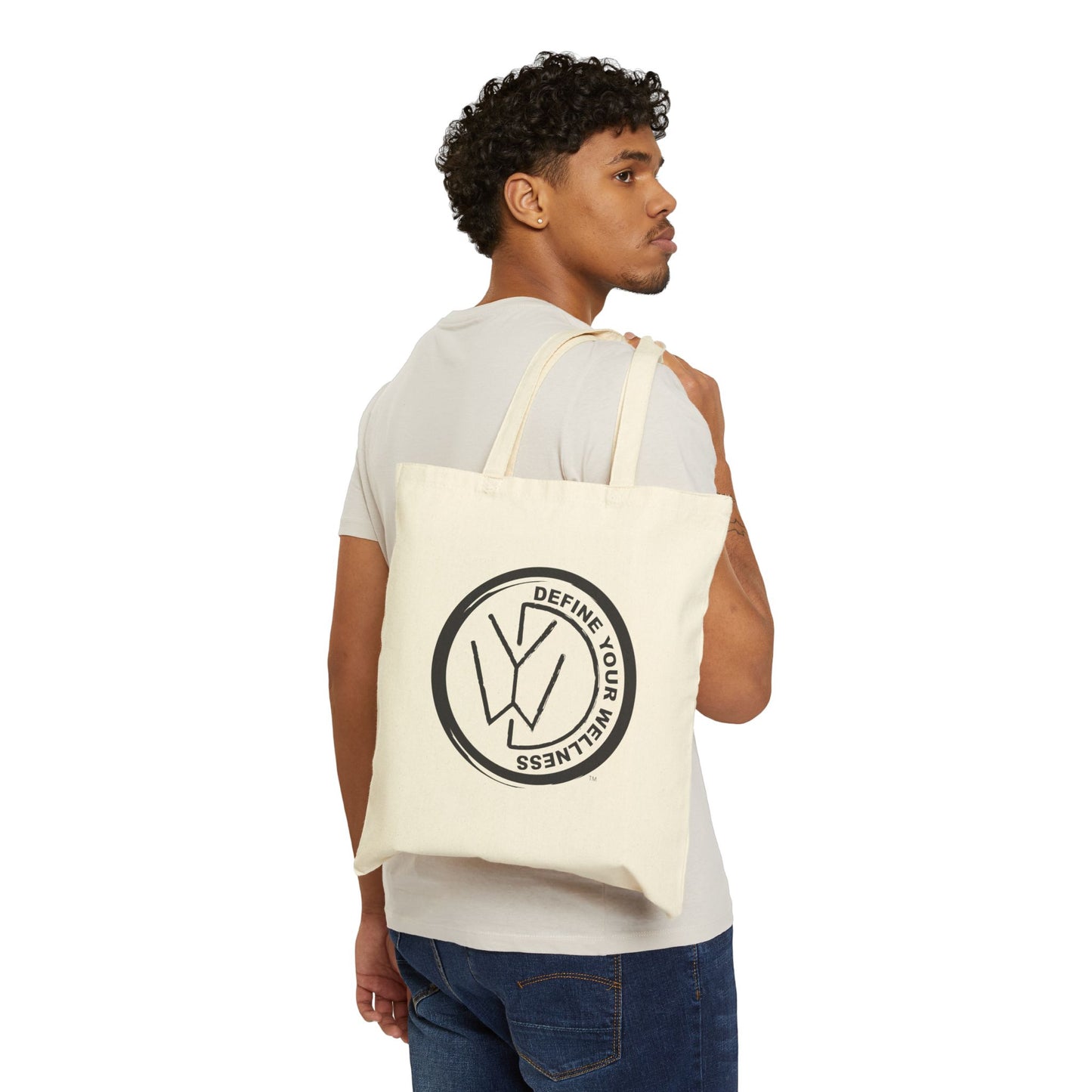 Define Your Wellness - Canvas Tote Bag - 15" x 16"