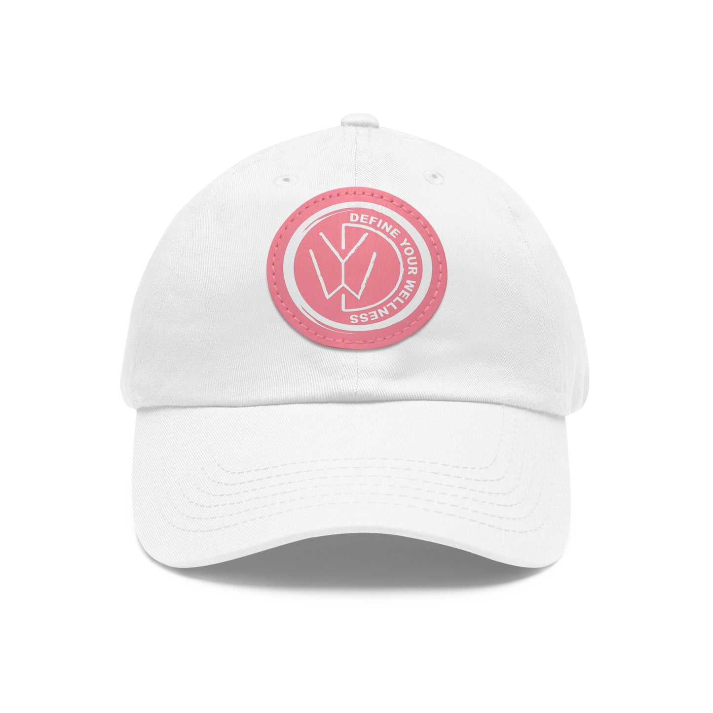 Define Your Wellness - Dad Hat with Leather Patch (Round) - 18 color combinations